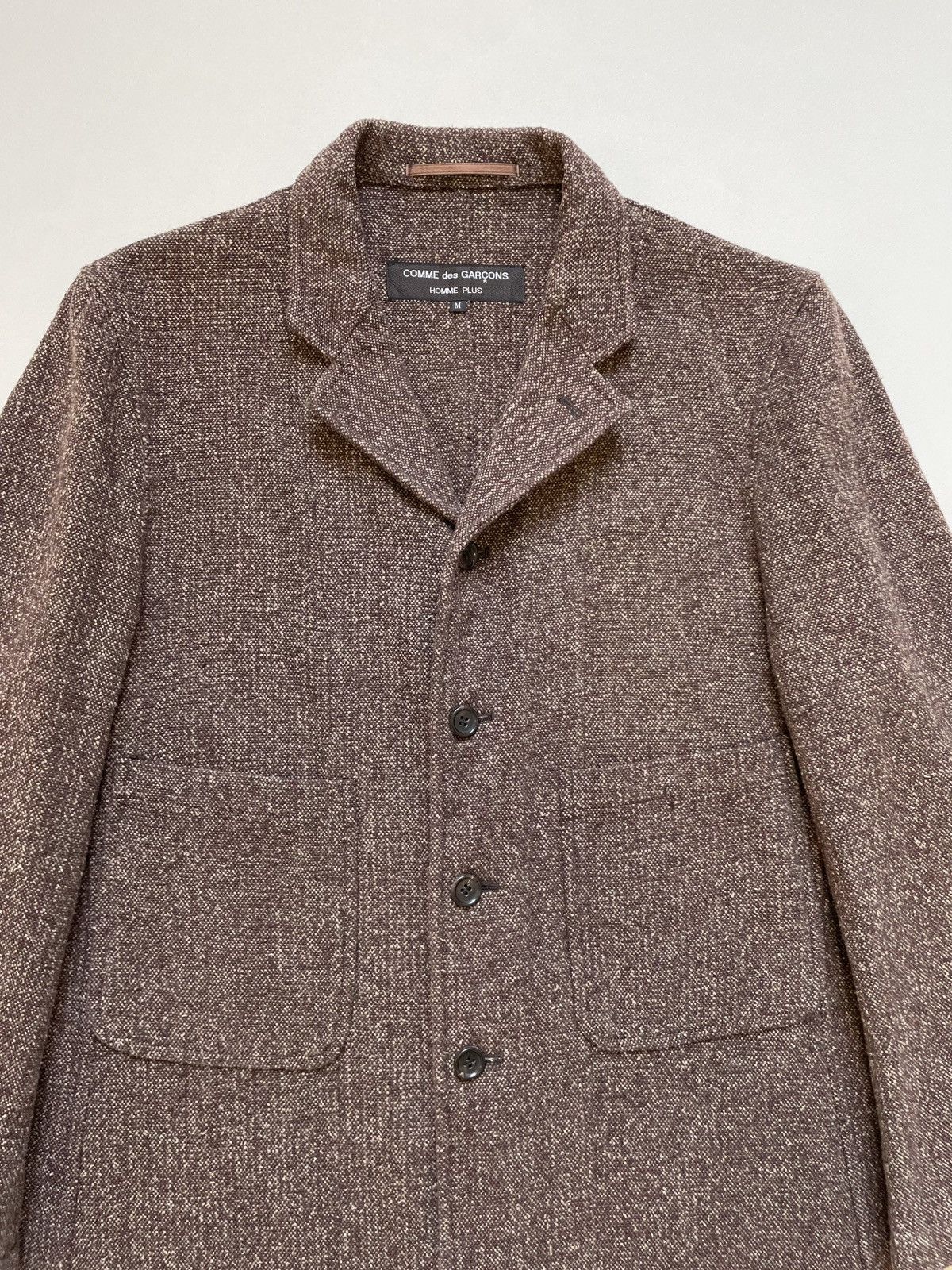 Comme des Garcons Homme Plus S/S 1995 Brown Weave Cotton Overcoat Size US M / EU 48-50 / 2 - 2 Thumbnail