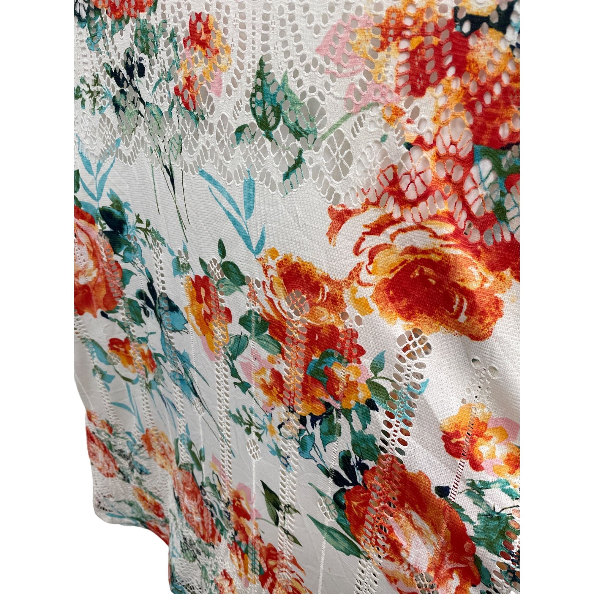 Other One World Womens orange tan Floral Sleeveless lined lace dr Size M / US 6-8 / IT 42-44 - 2 Thumbnail