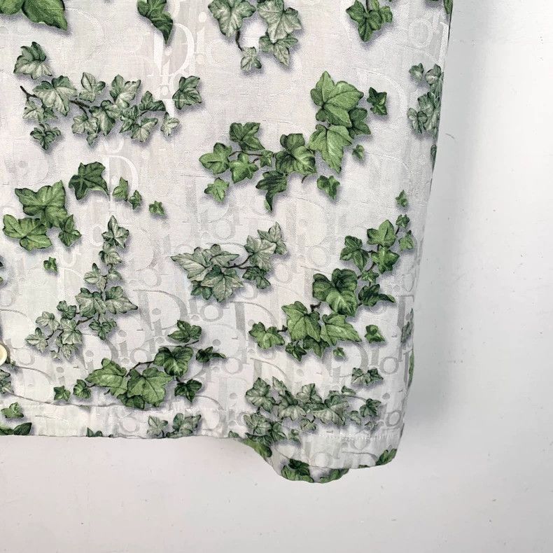 Dior Dior Size 38 Green Logo Dark Pattern Full Print Hawaiian Mu Size US XXS / EU 40 - 4 Thumbnail