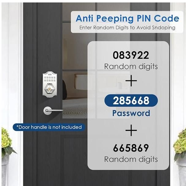 NBDN Nobrandedon Keyless Entry Door Lock Deadbolt Keypad 2 KeysAutoLock Size ONE SIZE - 5 Thumbnail