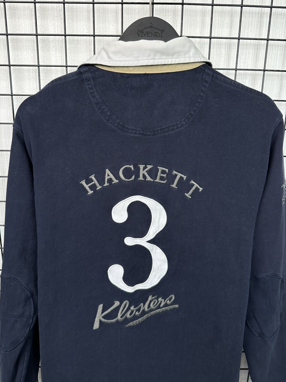 Hackett × Vintage Vintage Hackett London Snow polo team jersey #3 Men L Navy Size US L / EU 52-54 / 3 - 19 Thumbnail