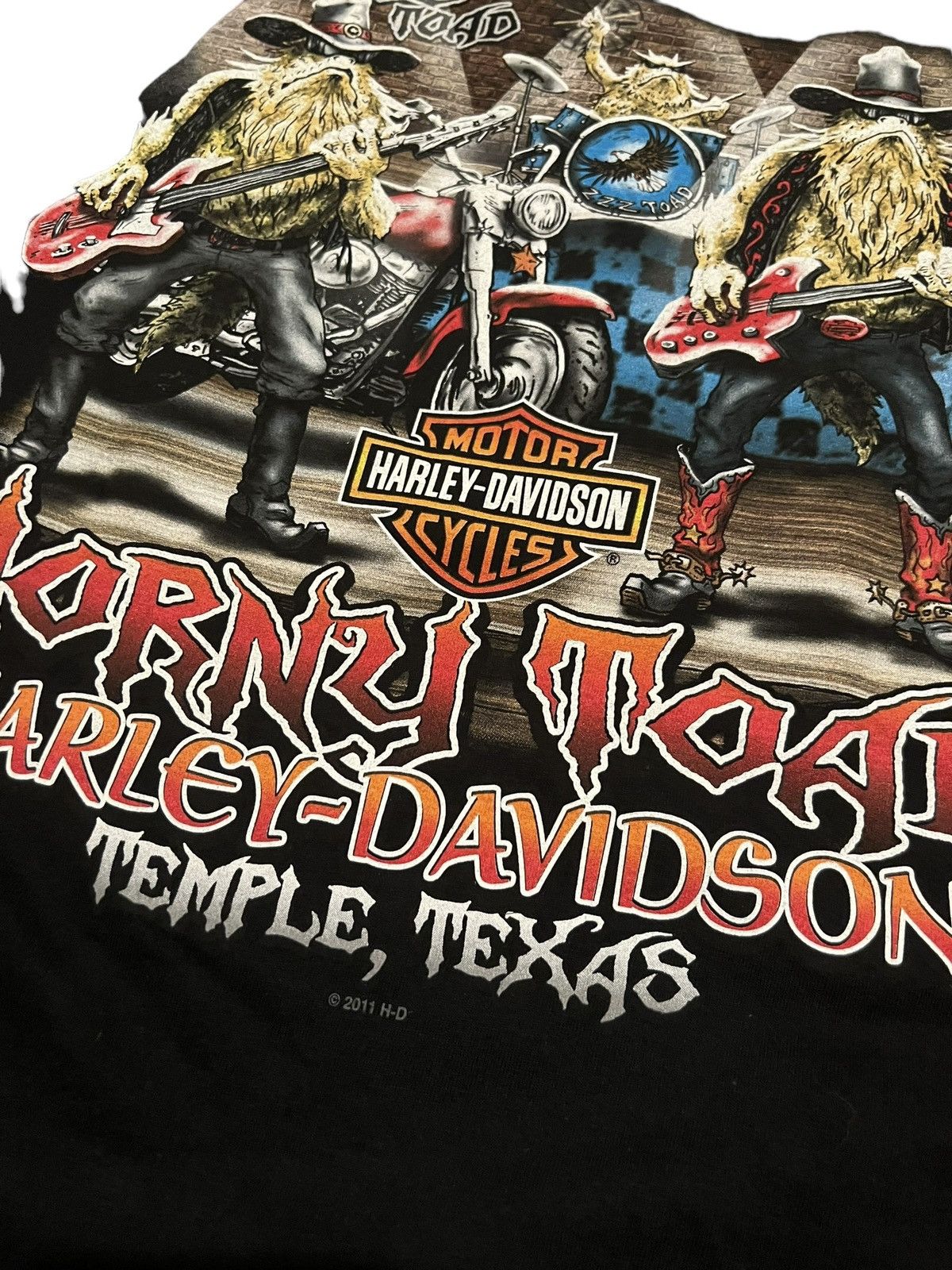 Harley Davidson × Vintage 2011 Harley Davidson Horny Toad Temple Texas Size US XL / EU 56 / 4 - 2 Thumbnail