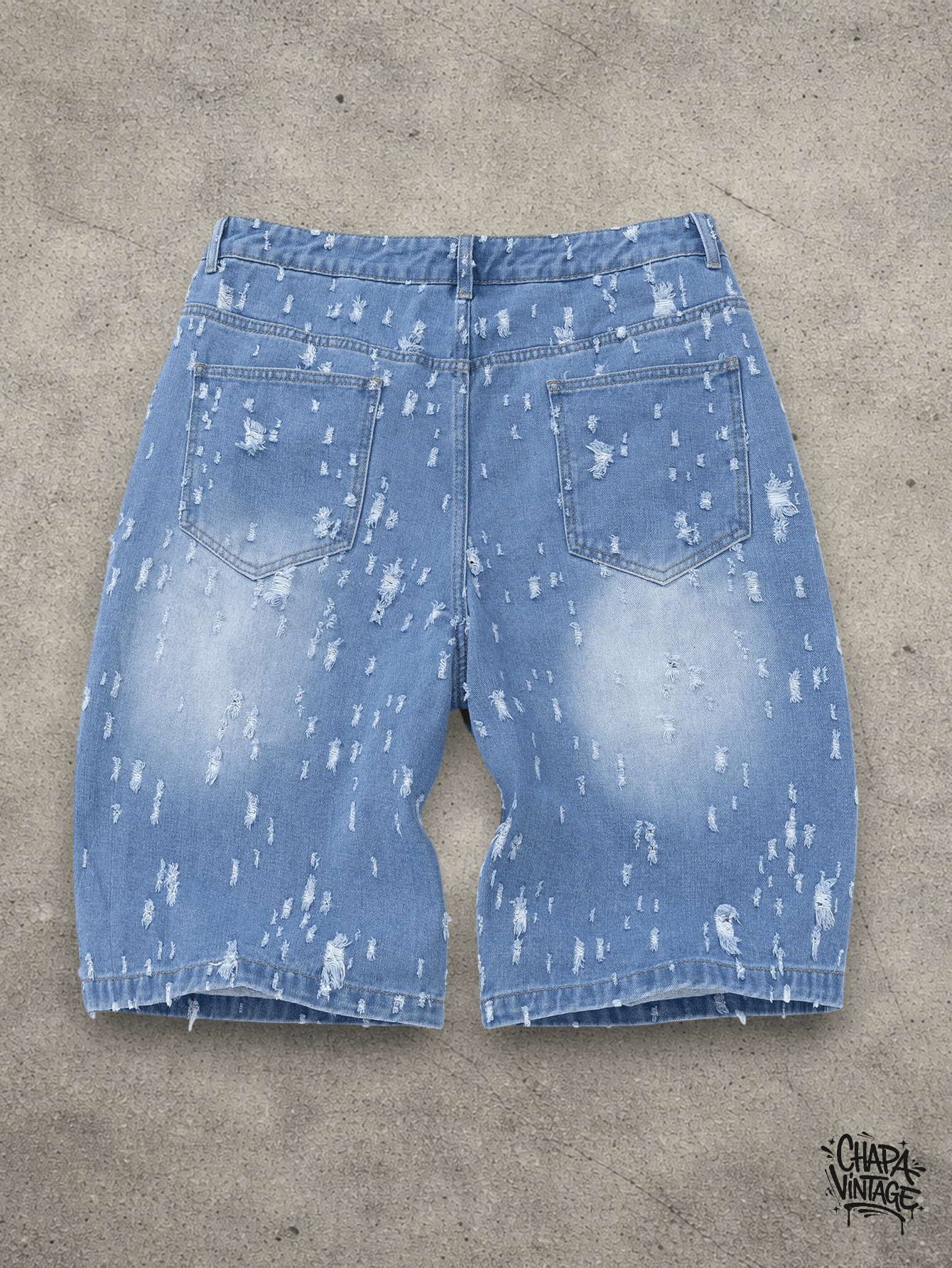 Jean Distressed washed Shorts Size US 32 / EU 48 - 4 Thumbnail