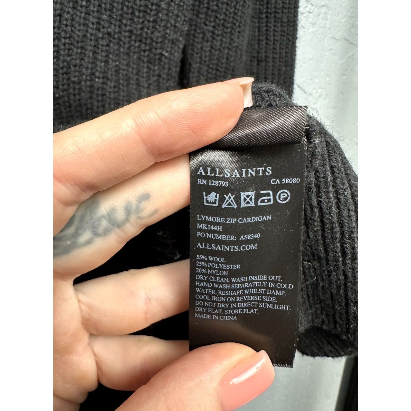 Allsaints Allsaints Mens Lymore Wool Knit Full Zip Sweater XS Black Wool Knit Full Zip Mens XS Black AllSaints Sweater Size US XS / EU 42 / 0 - 4 Thumbnail