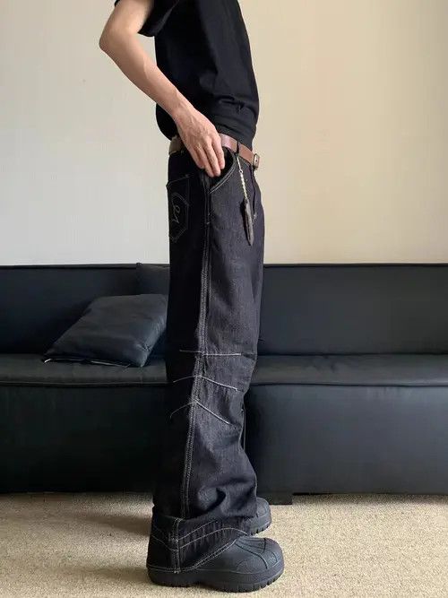 Japanese Brand VIBE Vintage washed loose fit straight leg jeans Size US 34 / EU 50 - 7 Thumbnail