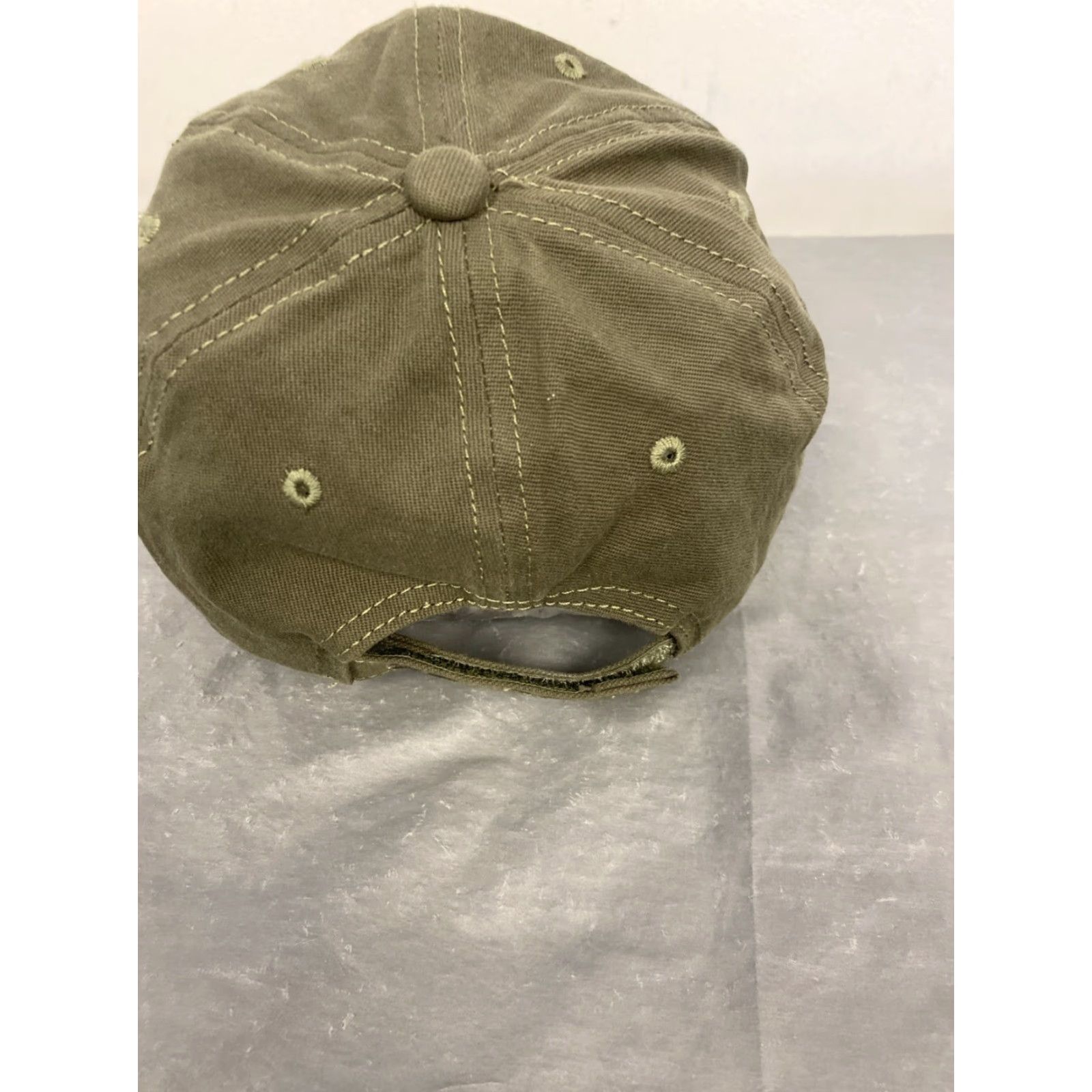 Carhartt CARHARTT Men's Canvas Cap Dusty Olive Green OSFA Velcro Hat Size ONE SIZE - 4 Thumbnail