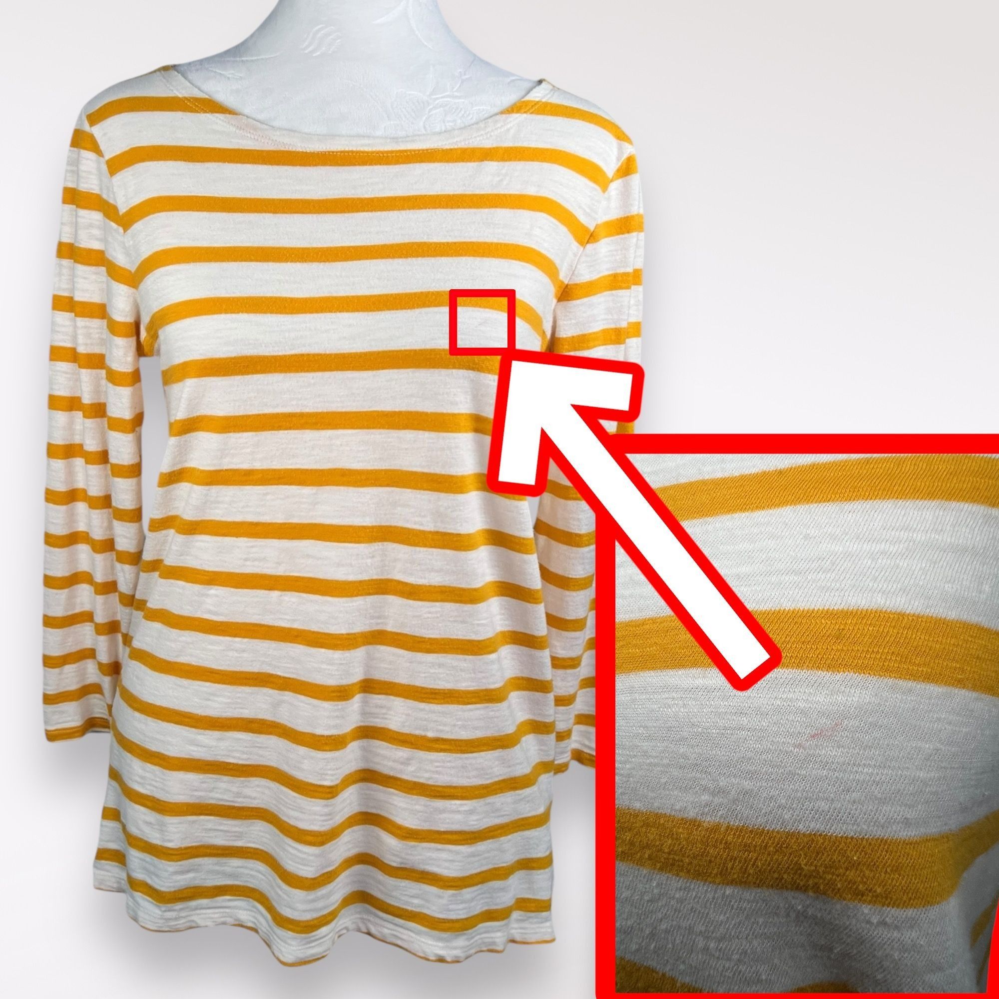 Old Navy Old Navy 3/4 Sleeve Shirt Striped Relaxed Fit XS Size XS / US 0-2 / IT 36-38 - 10 Thumbnail