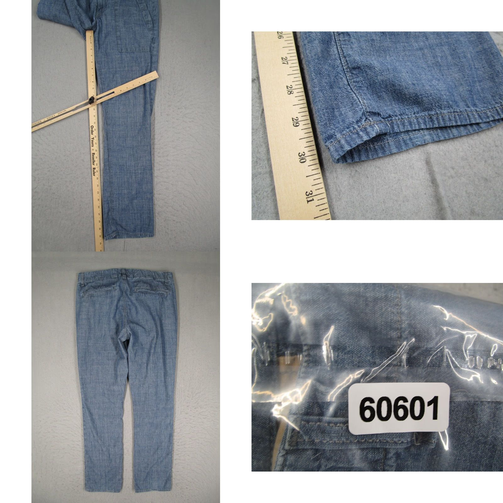 Rag & Bone Rag & Bone Pants Mens 30x30 Chambray Blue Cotton Chino Made In USA Lightweight Flat Front 5-Pocket Size US 30 / EU 46 - 8 Thumbnail