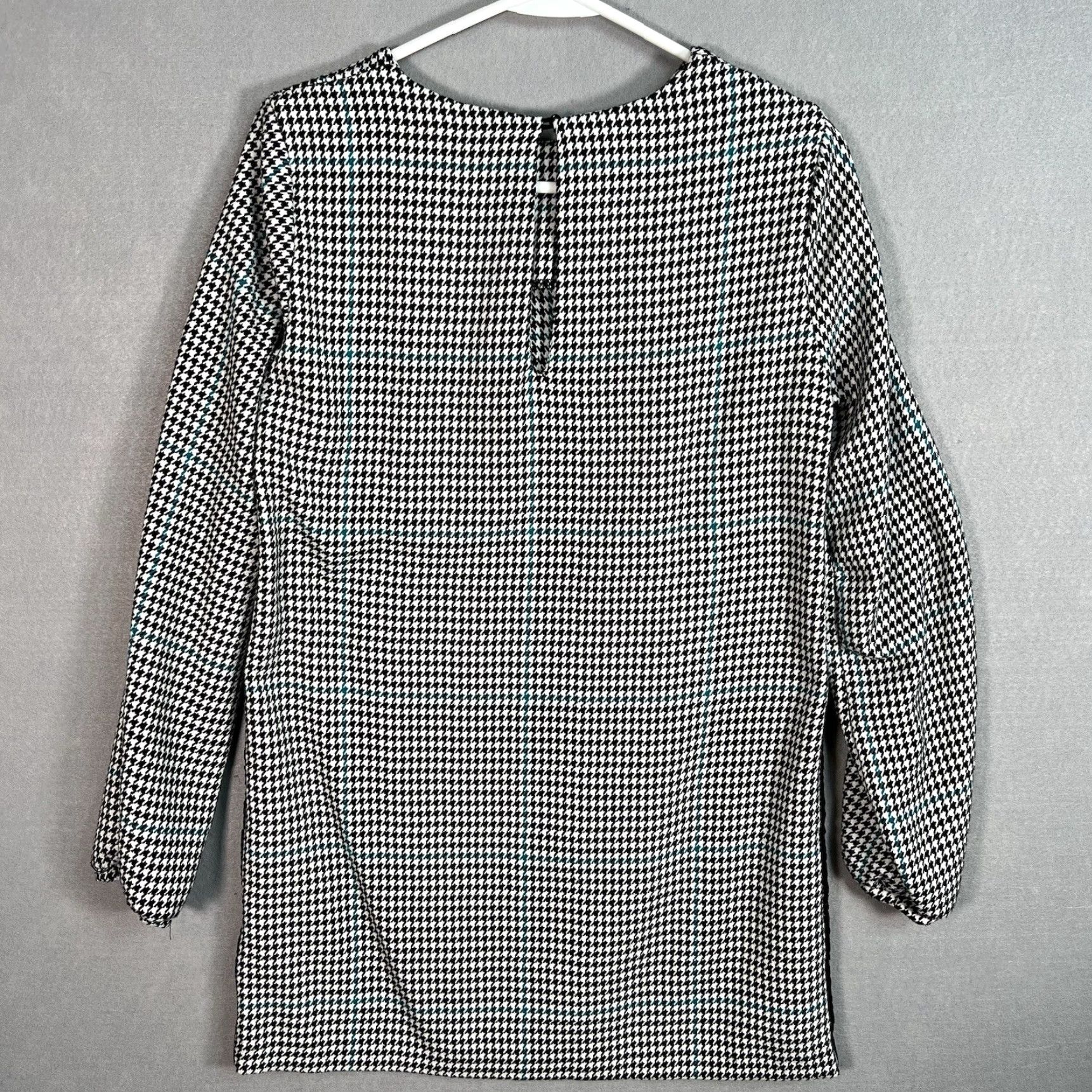 Zara Zara Trafuluc Long Sleeve Houndstooth Print Oversized Shift Dress Size Small Size XS / US 0-2 / IT 36-38 - 6 Thumbnail