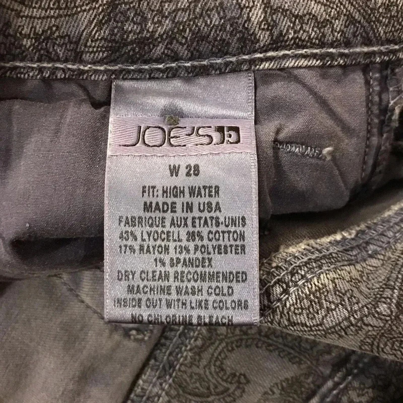 Other Joe's Jeans High Water Skinny Jeans Paisley Faded Size 28 Size 28" / US 6 / IT 42 - 4 Thumbnail