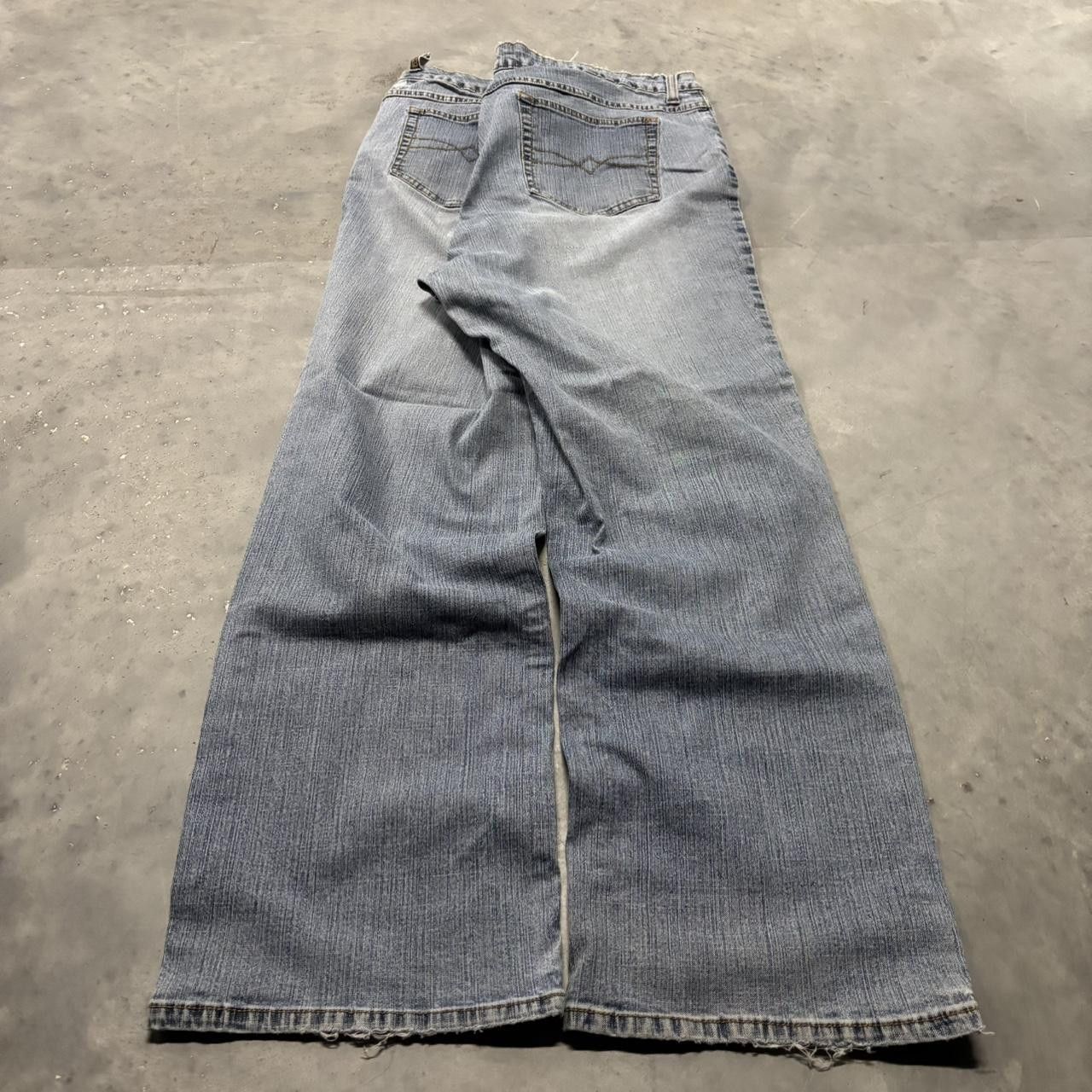 Japanese Brand × Vintage Crazy Vintage Y2K/2000s Baggy Grunge Light Wash Denim Jeans! Size US 40 / EU 56 - 4 Thumbnail