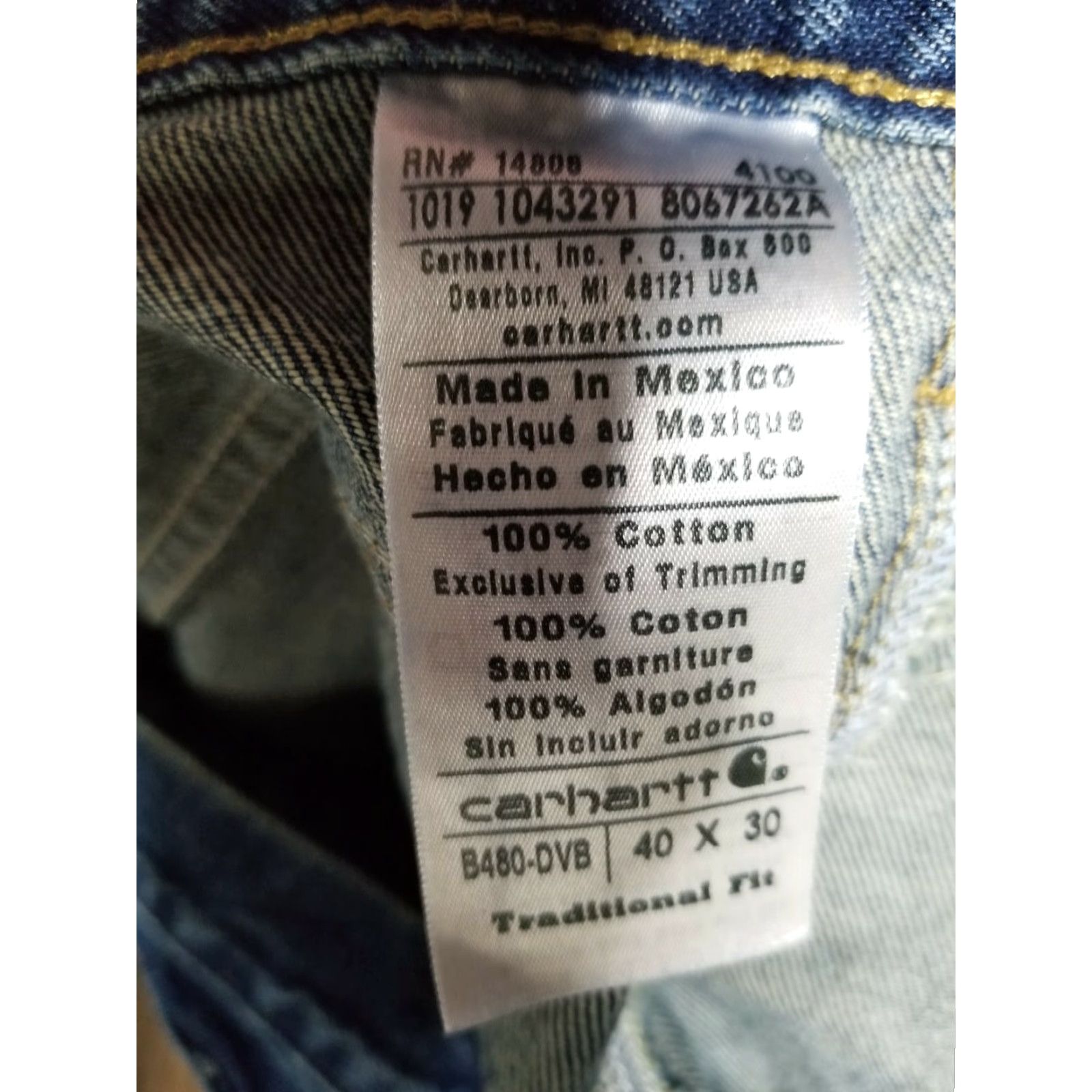 Carhartt Carhartt Jeans Denim Traditional Fit Blue Jeans 40x30 Regular 5-Pocket Mens USA Western Style Carhartt Traditonal Fit Size US 40 / EU 56 - 3 Thumbnail