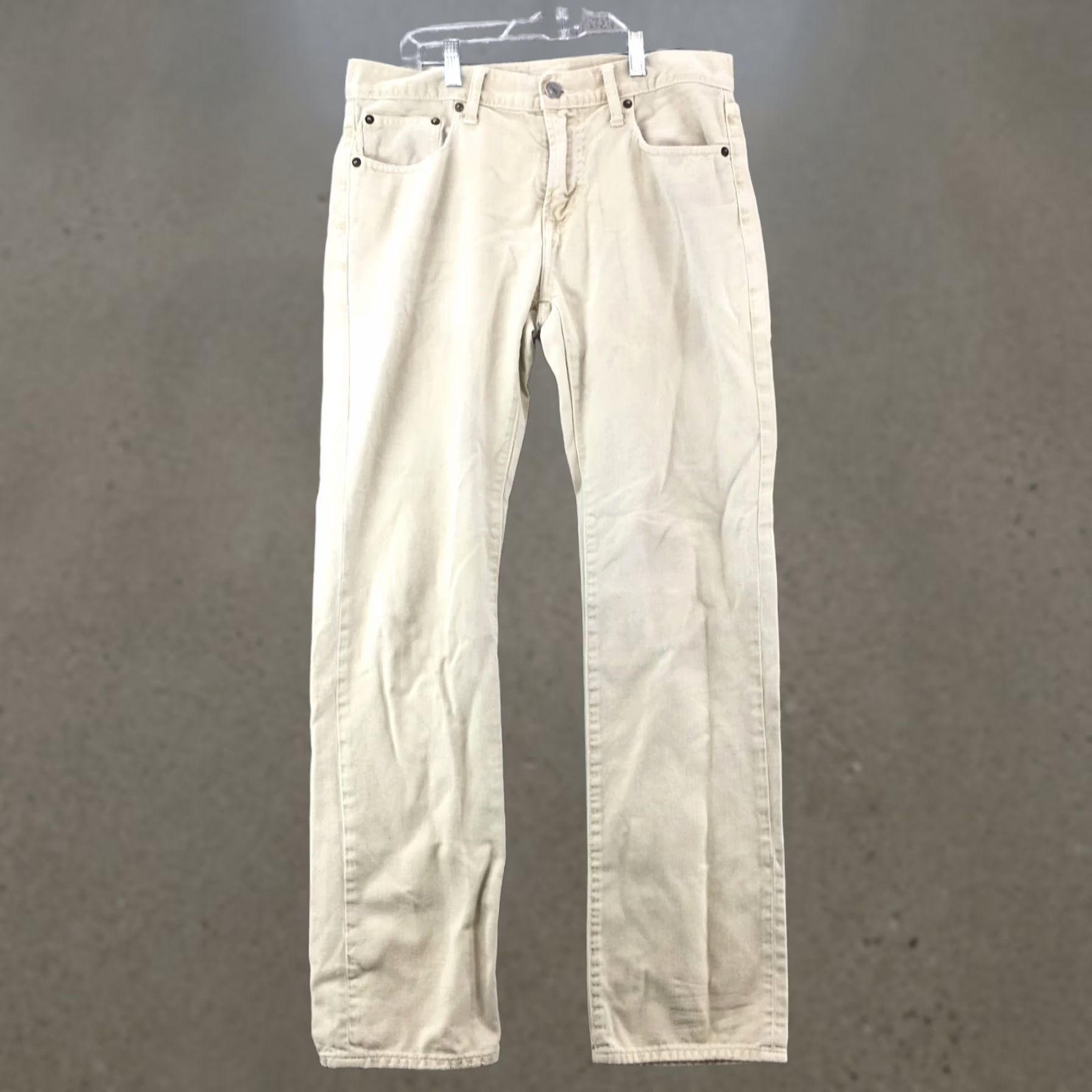 American Eagle Outfitters American Eagle Outfitters Jeans Mens 32/34 Beige Cotton 5 Pockets Straight Leg Regular Rise Medium Size US 32 / EU 48 - 1 Thumbnail