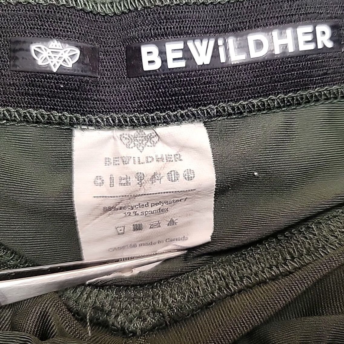 Vintage Bewildher Leggings Womens Extra Large Green High Rise Performance Tight Size 34" / US 12 / IT 48 - 4 Thumbnail