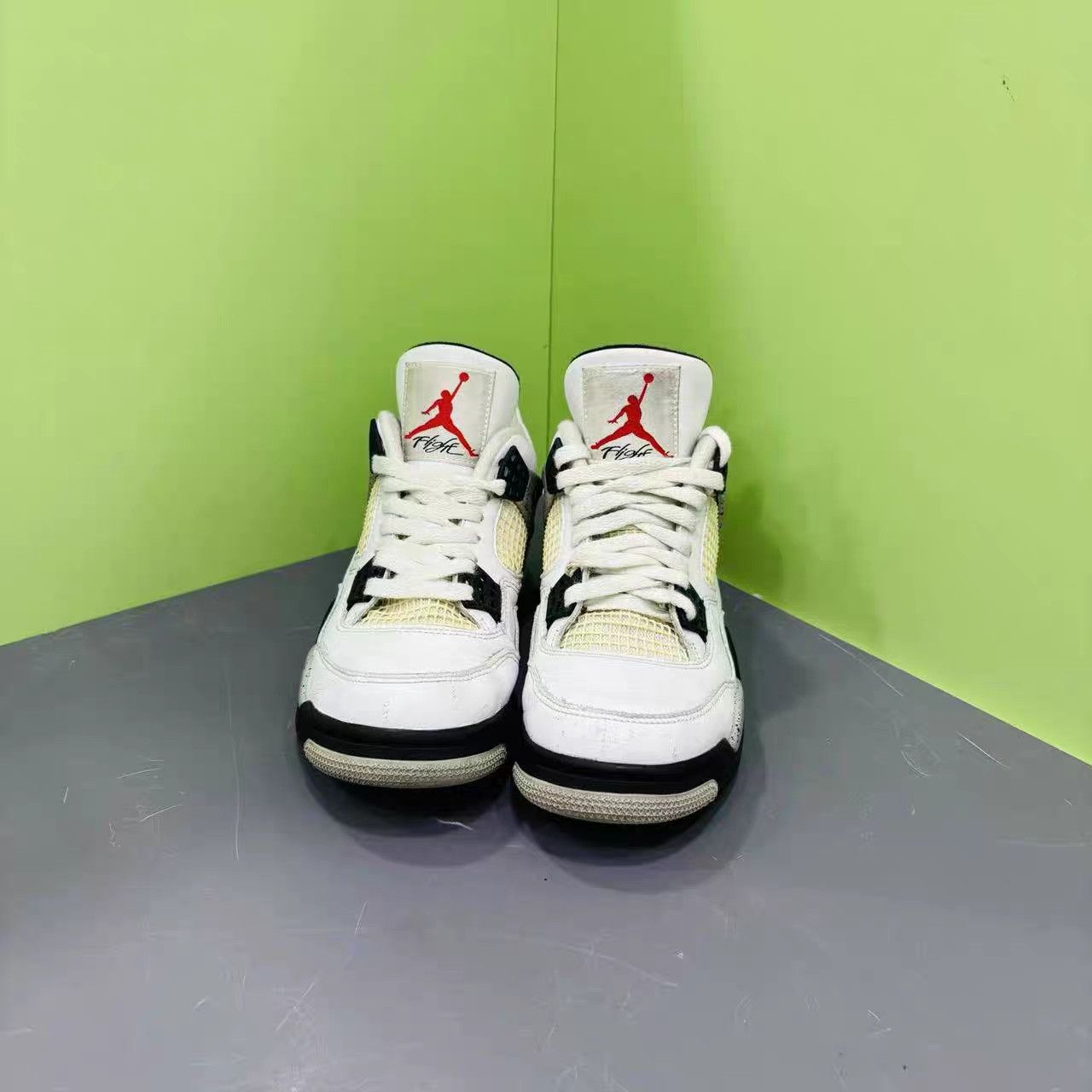 Jordan Brand Air Jordan 4 Retro White Cement Basketball Shoes K15 Size US 7.5 / EU 40-41 - 5 Thumbnail