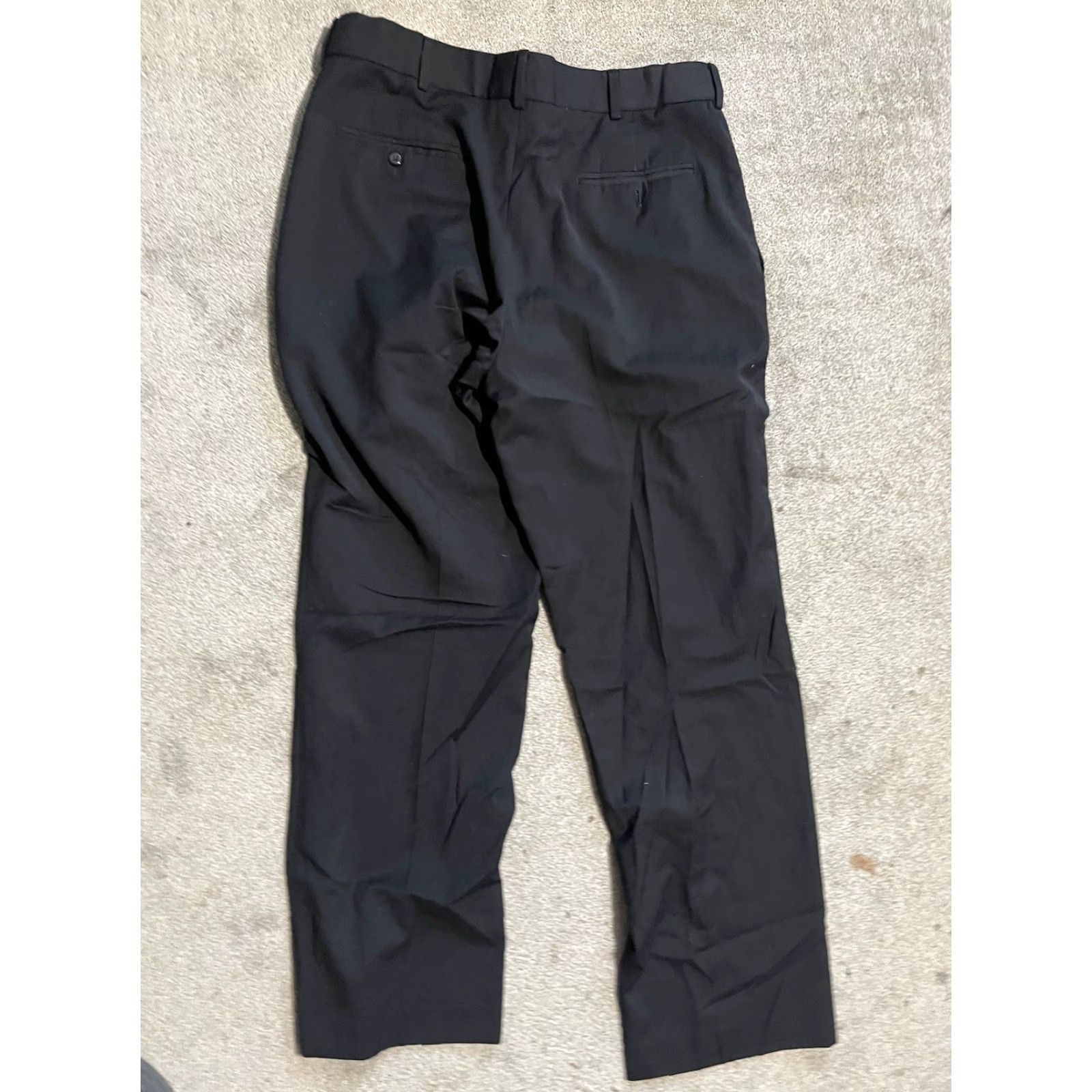 Stafford Stafford Dress Pants Flat Front Men's 36x32 Black Classic Fit Polyester Size US 36 / EU 52 - 3 Thumbnail