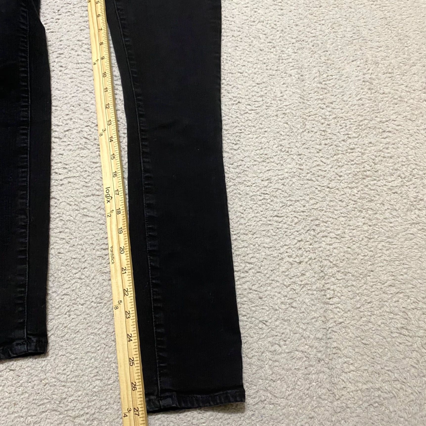 Madewell VINTAGE Madewell Jeans Black Denim Mid Rise Slim Straight Roadtripper Women 25 Jeans Size 42" / US 20 - 3 Thumbnail