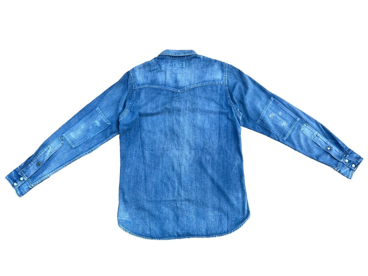 Chimala Chimala Japan Rips Distressed Denim Western Shirt Size US S / EU 44-46 / 1 - 2 Thumbnail