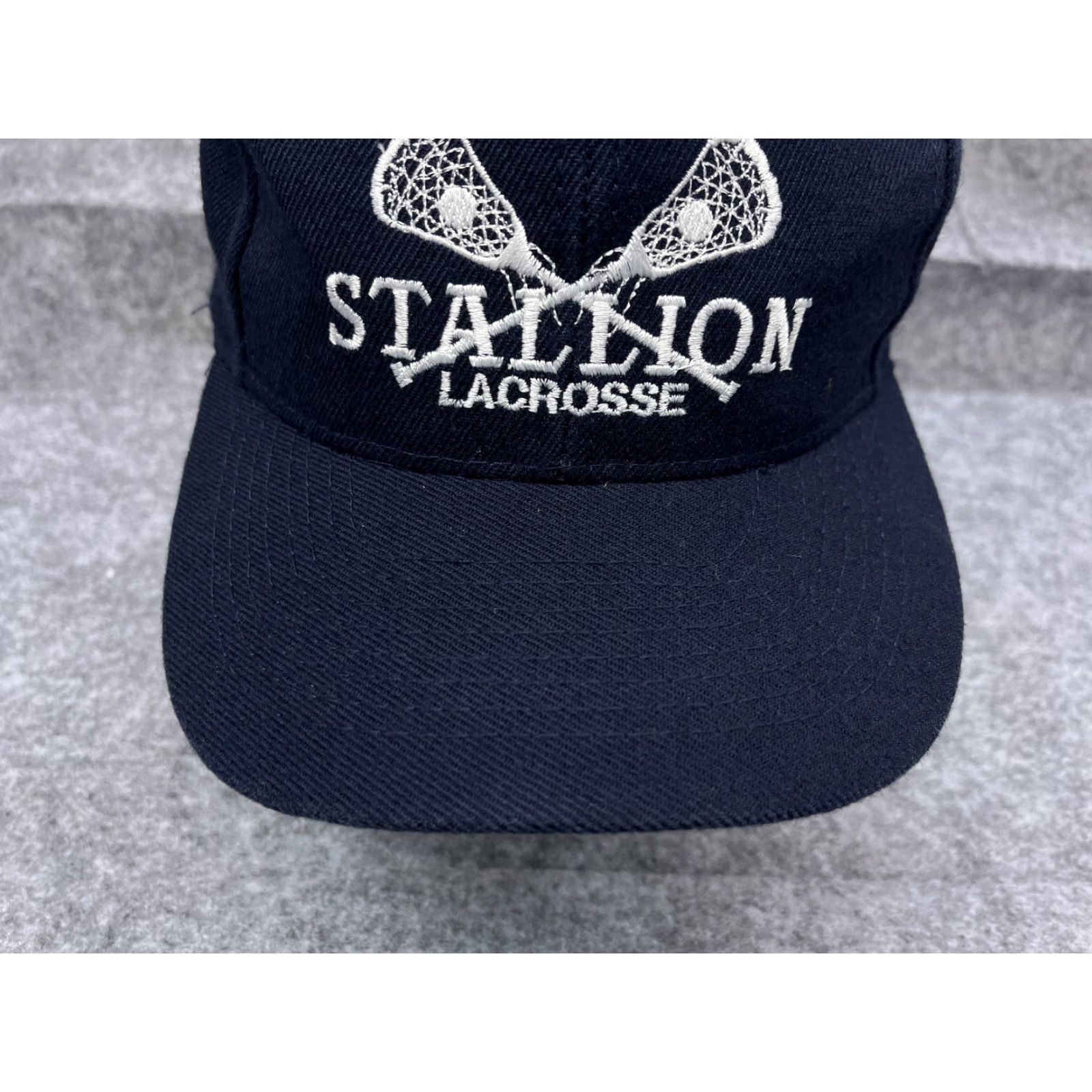 Vintage Stallion Lacrosse Hat Cap Snap Back Adult One Size Blue Wool Acrylic Blend Sport Size ONE SIZE - 3 Thumbnail