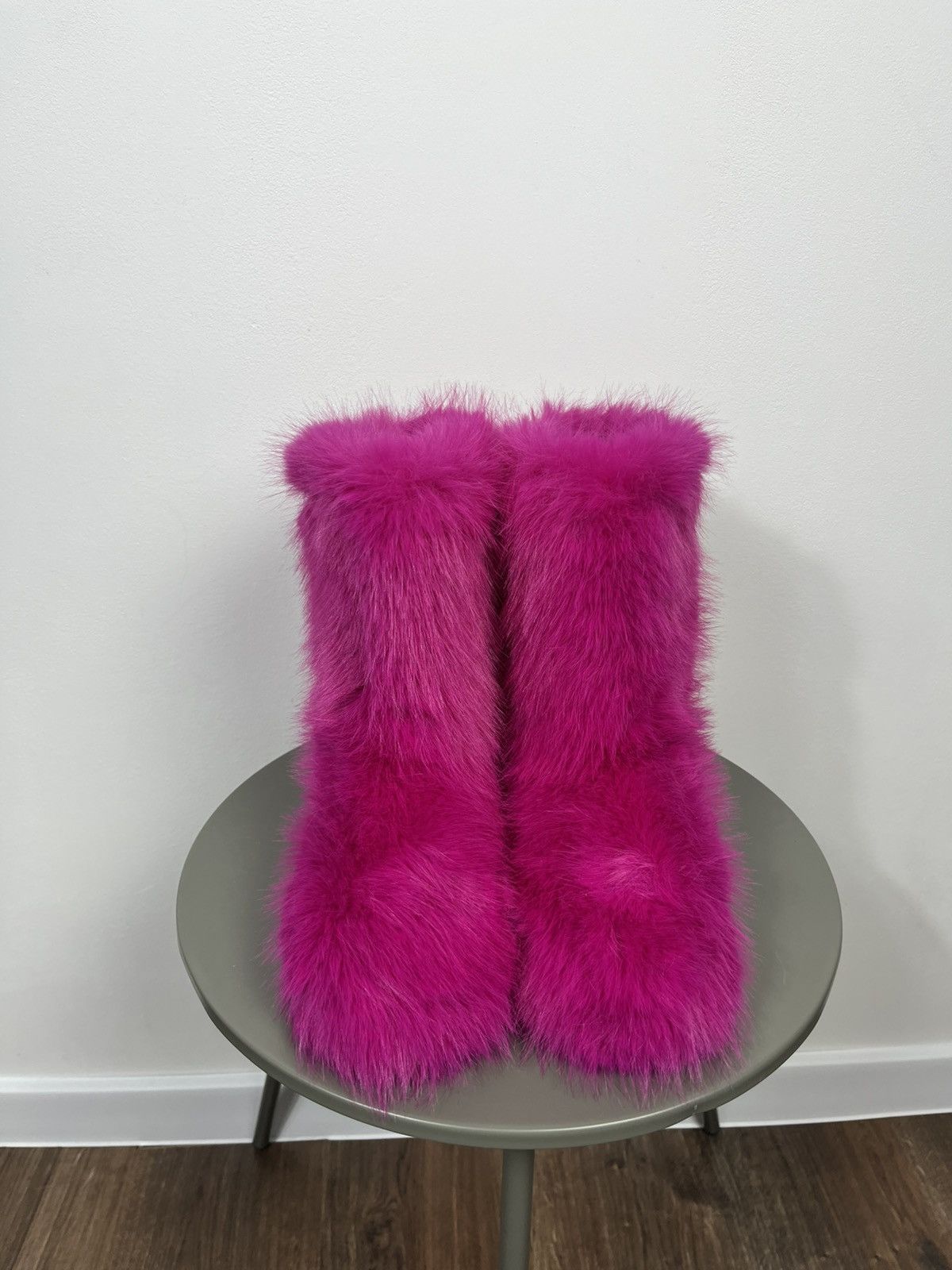 Other Y2K Faux Fur Slippers Pink Avant Garde EU 38 US 7 Size US 7 / IT 37 - 3 Thumbnail