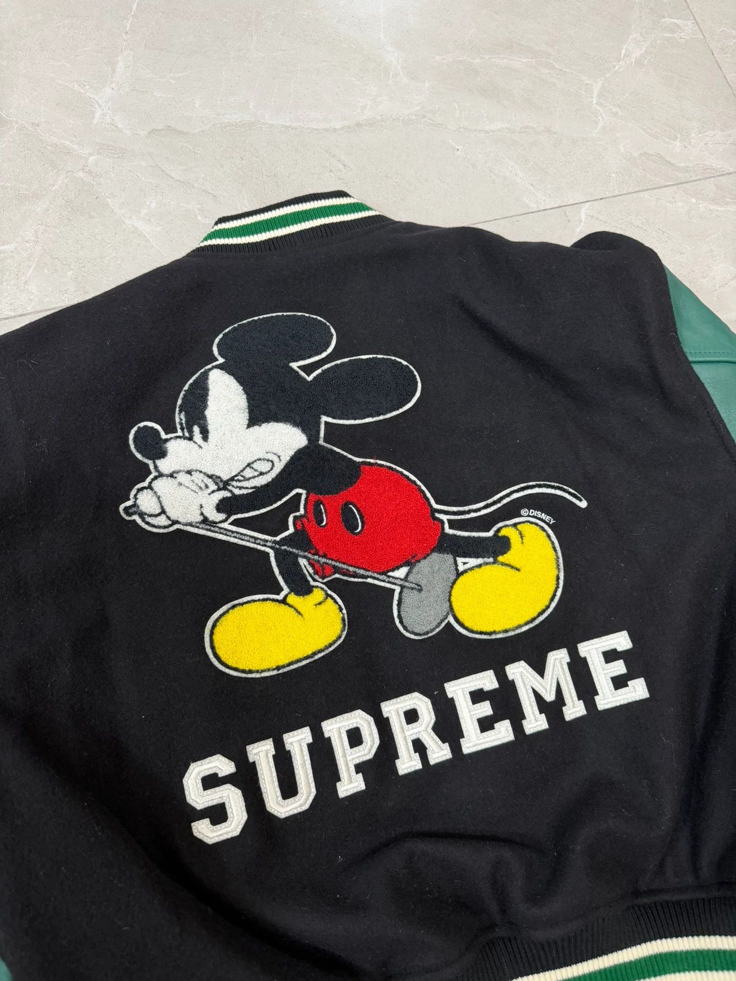 Number (N)ine × Supreme Supreme x NUMBER(N)INE x Mickey Mouse WEEK8 Varsity Jacket Size US M / EU 48-50 / 2 - 2 Thumbnail