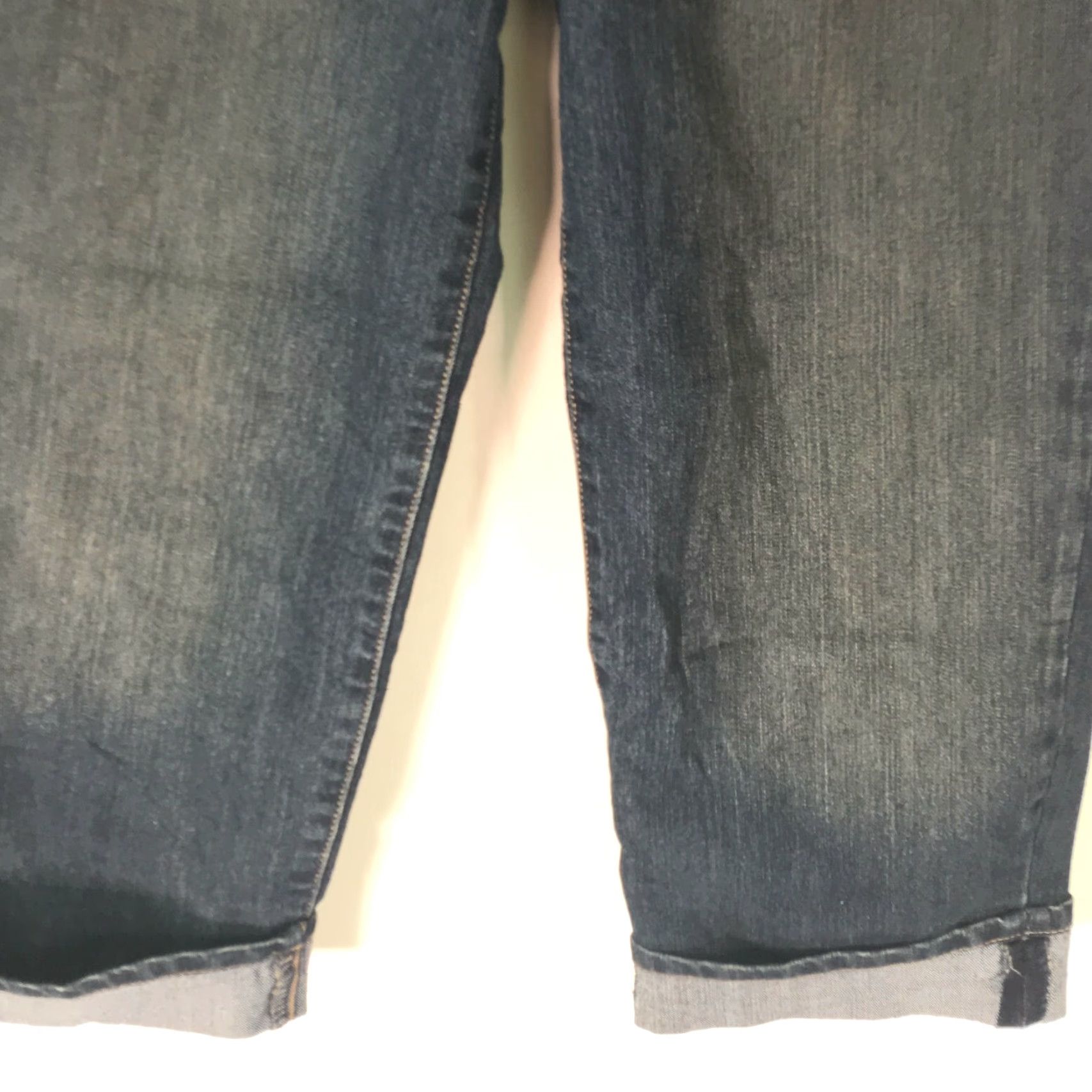 Denime Womens Sonoma Life + Style Straight Cuffed Stretch Blue Denim Capri Jeans Size 4 Size 27" / US 4 / IT 40 - 5 Thumbnail