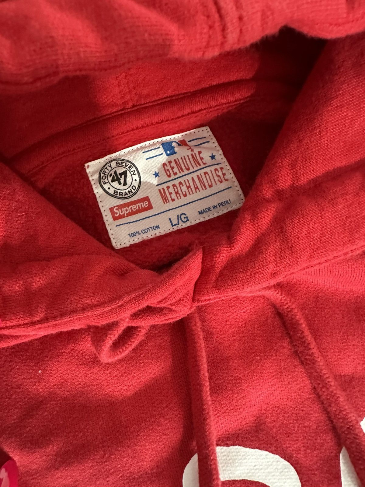 47 × MLB × Supreme Supreme x 47 x MLB New York hoodie size L Size US L / EU 52-54 / 3 - 4 Thumbnail