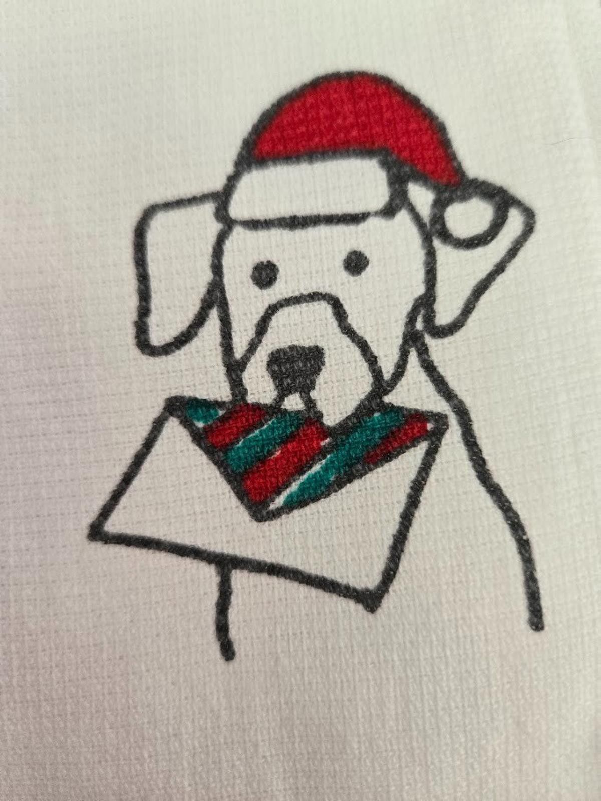 Other Novogratz Dish Towels Set of 2 Dog Stocking White Cotton NWT Size ONE SIZE - 3 Thumbnail