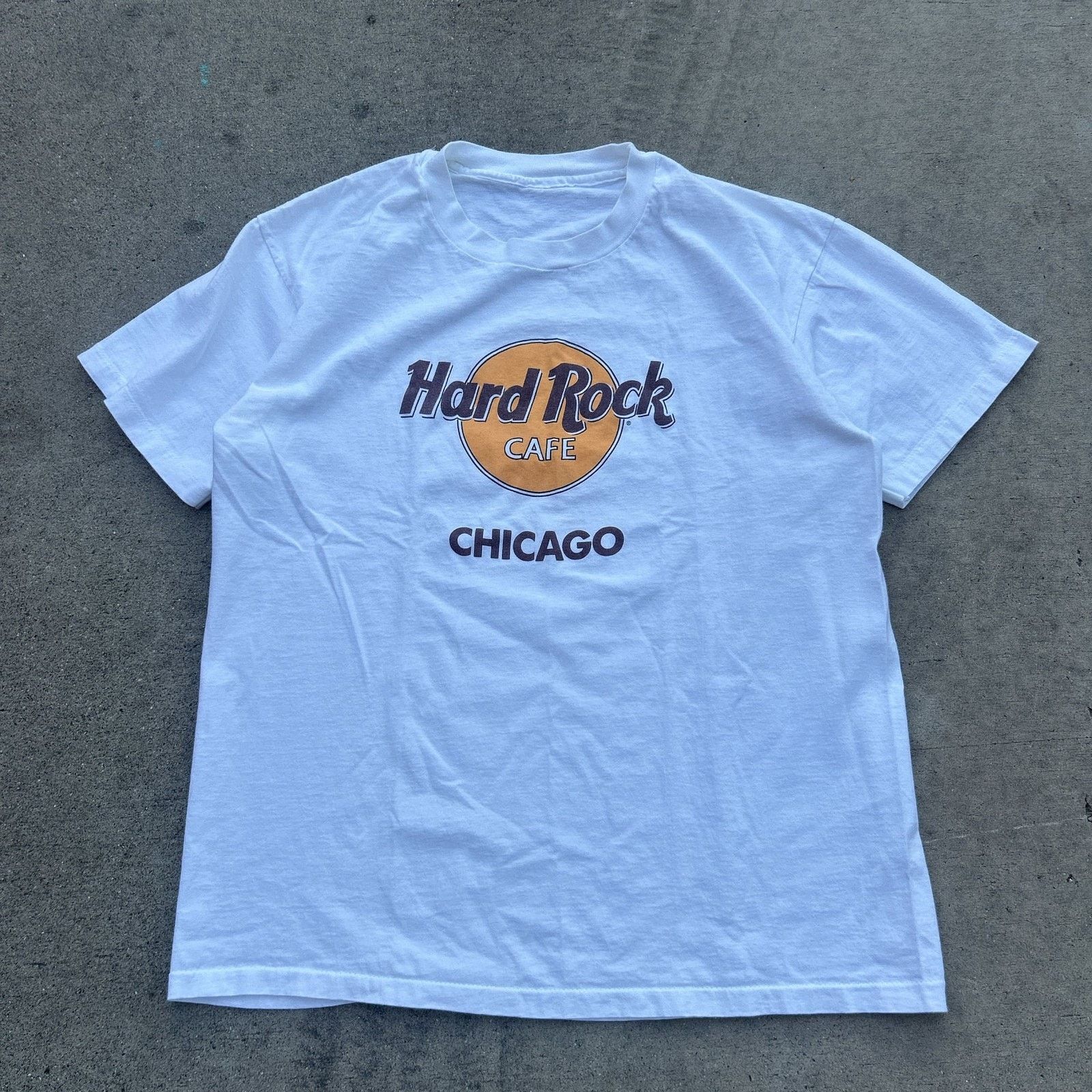 Hard Rock Cafe Vintage 80s Hard Rock Cafe Chicago single stitch made in USA Size US L / EU 52-54 / 3 - 1 Thumbnail