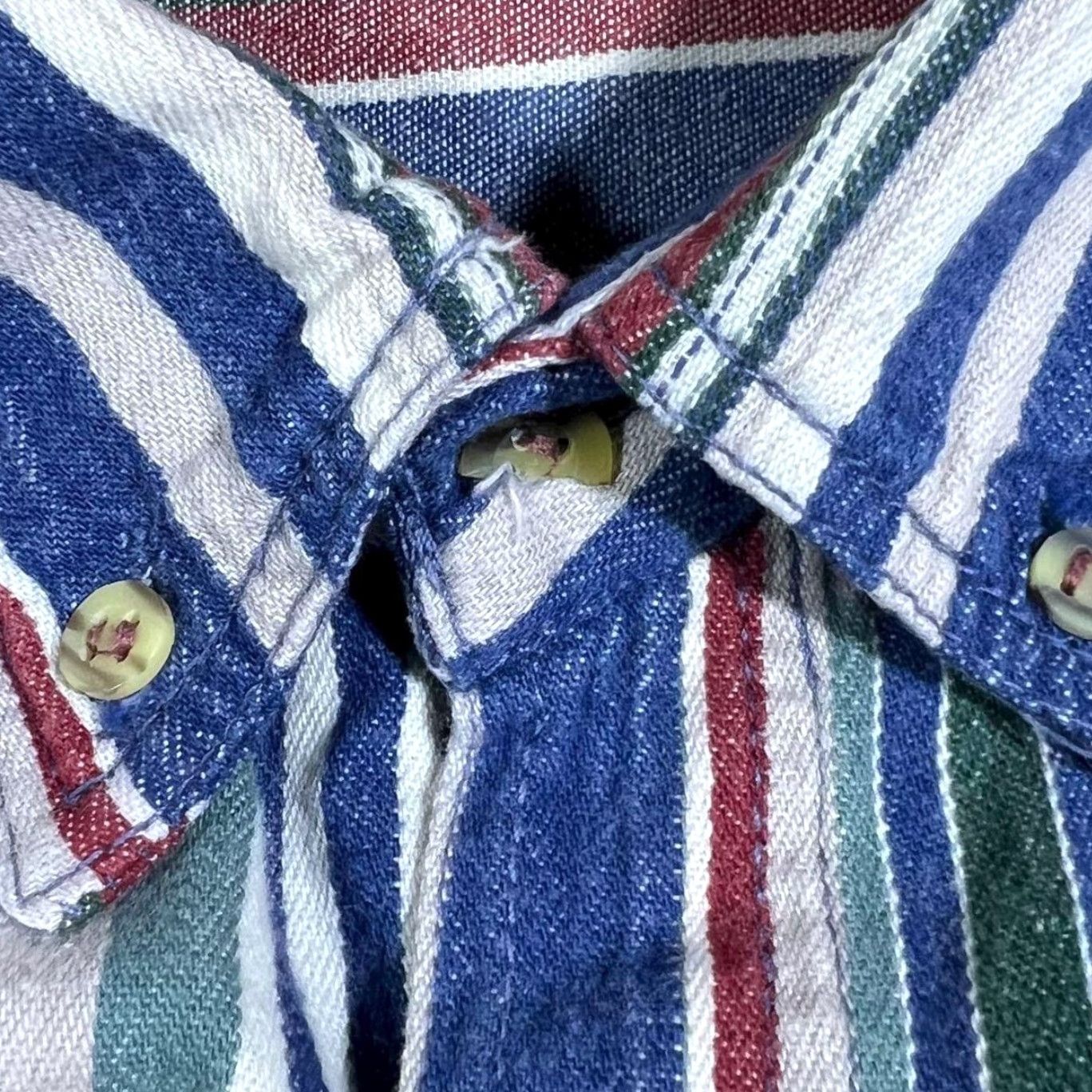 Vintage VINTAGE Thums Up Multi Colour Striped Cotton Long Sleeve Button-Up Shirt Large XL Men Size US L / EU 52-54 / 3 - 5 Thumbnail