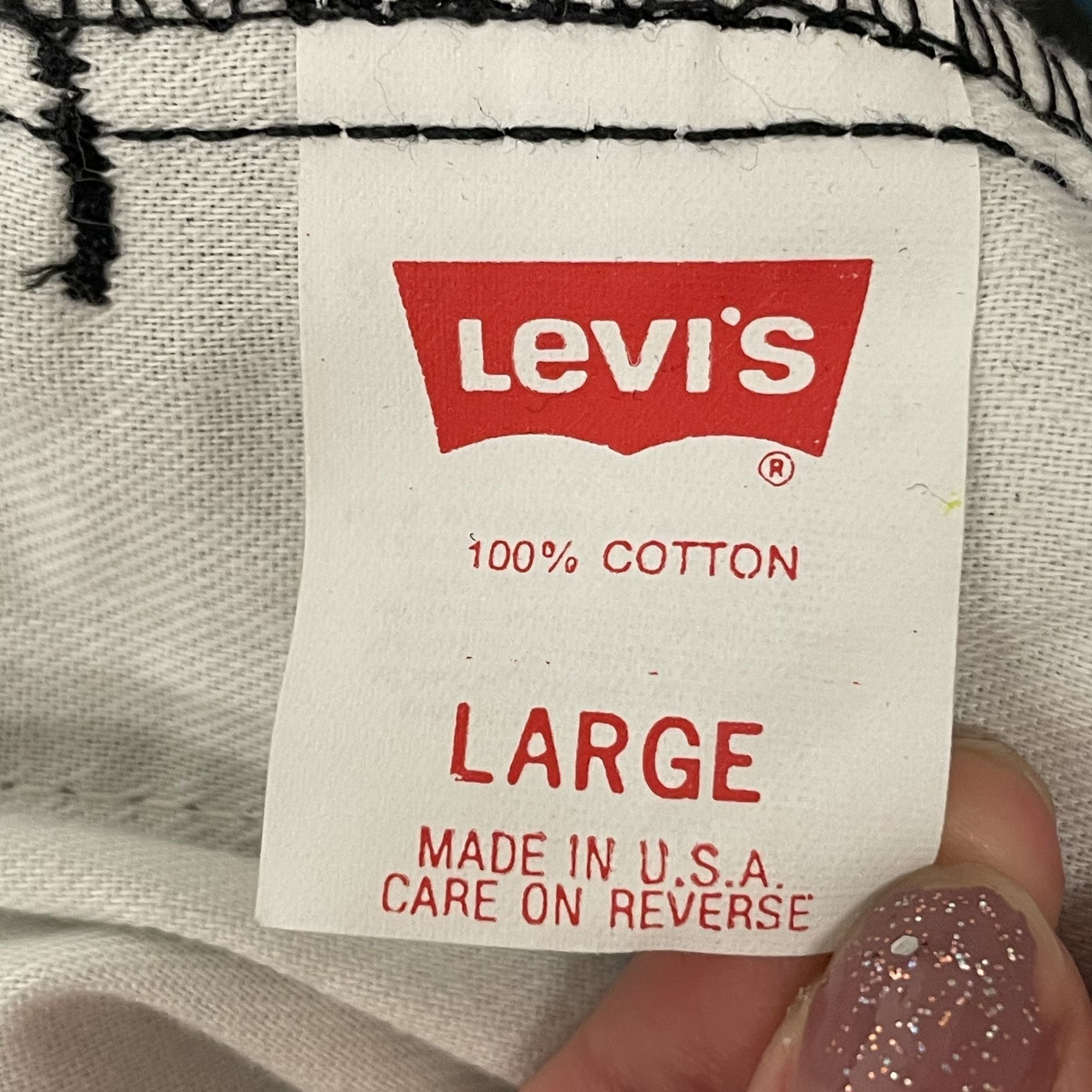 Levi's NOS New Vtg Levi's Silver Tab Black NEON Painted Shorts Size US 40 / EU 56 - 5 Thumbnail
