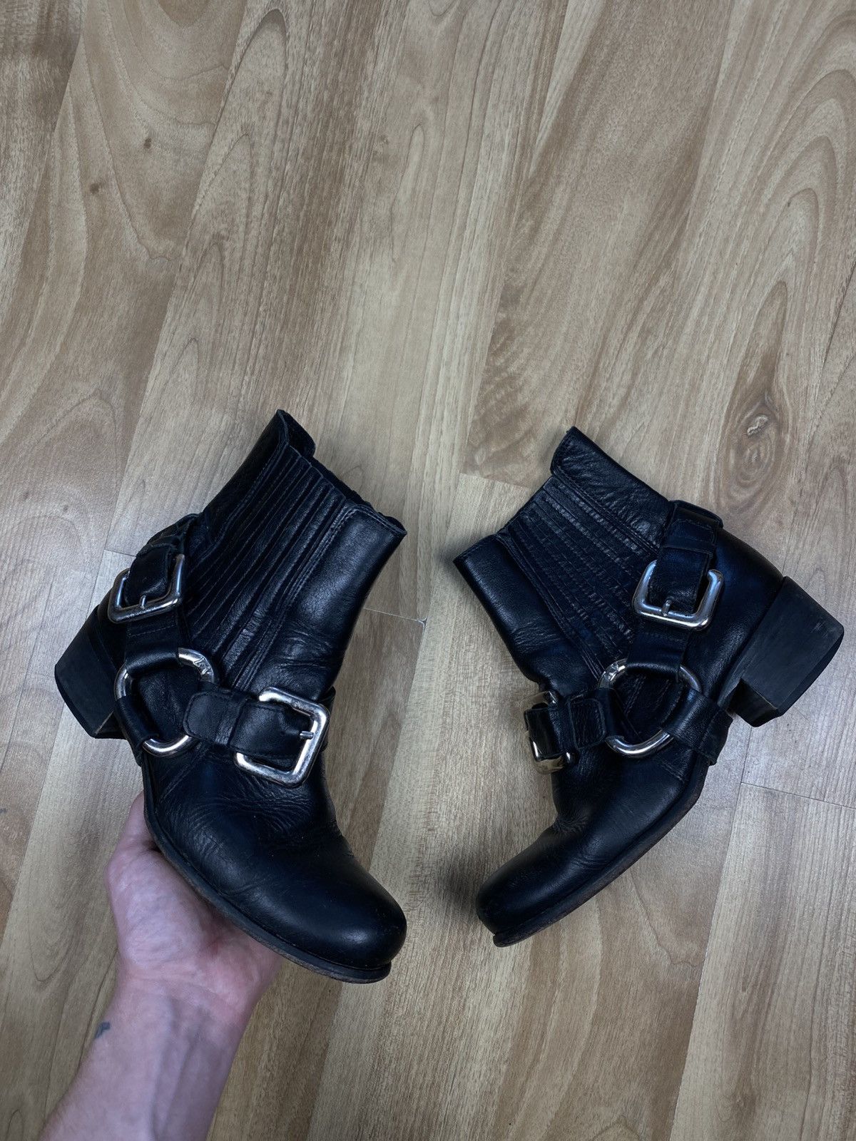 Avantgarde Zadig & Voltaire Leather Rock Western Boots Y2K