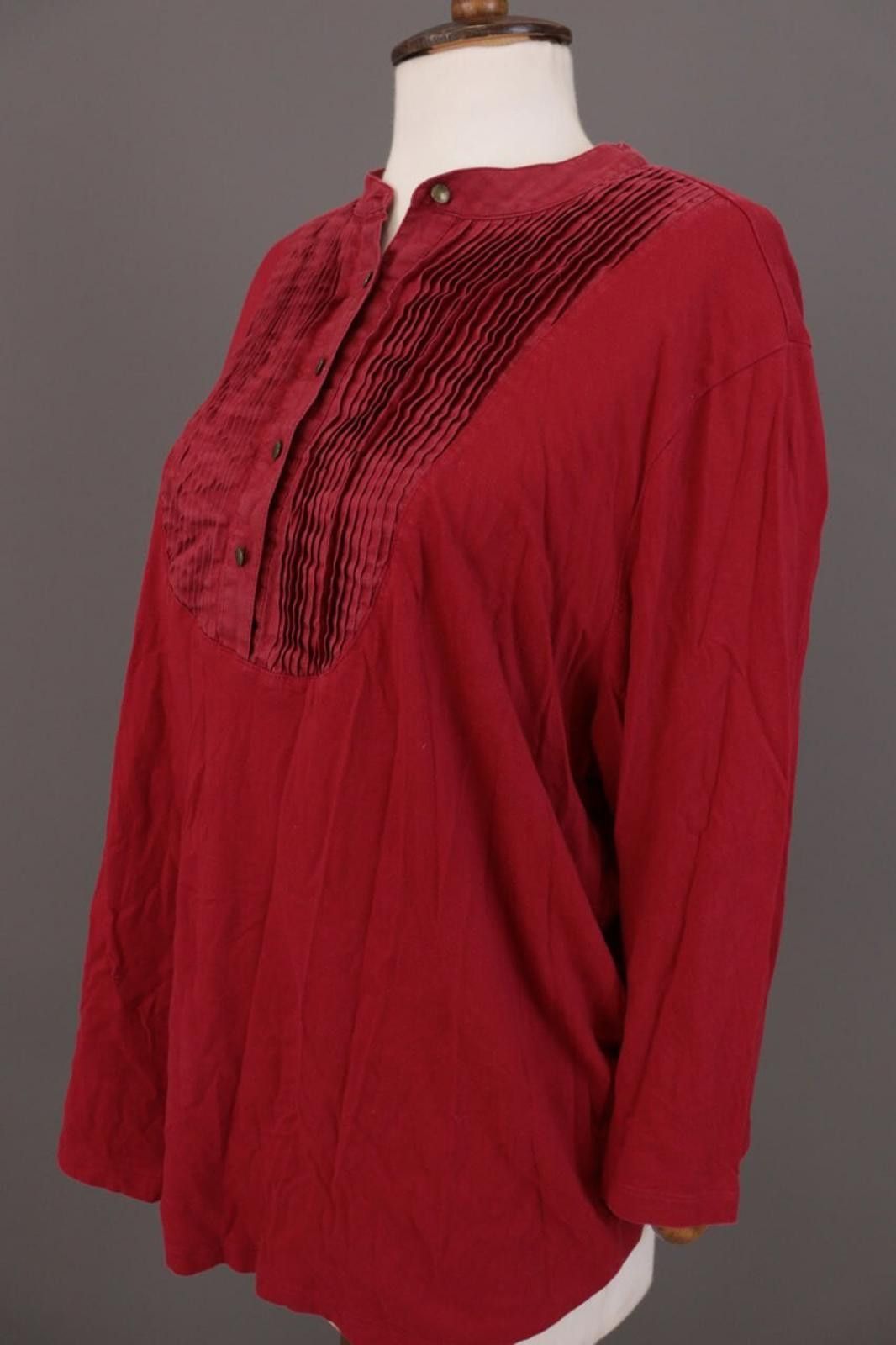Lauren Ralph Lauren Lauren Ralph Lauren Red Henley Relaxed Shirt Size XXL Size XXL / US 16-18 / IT 52-54 - 8 Thumbnail