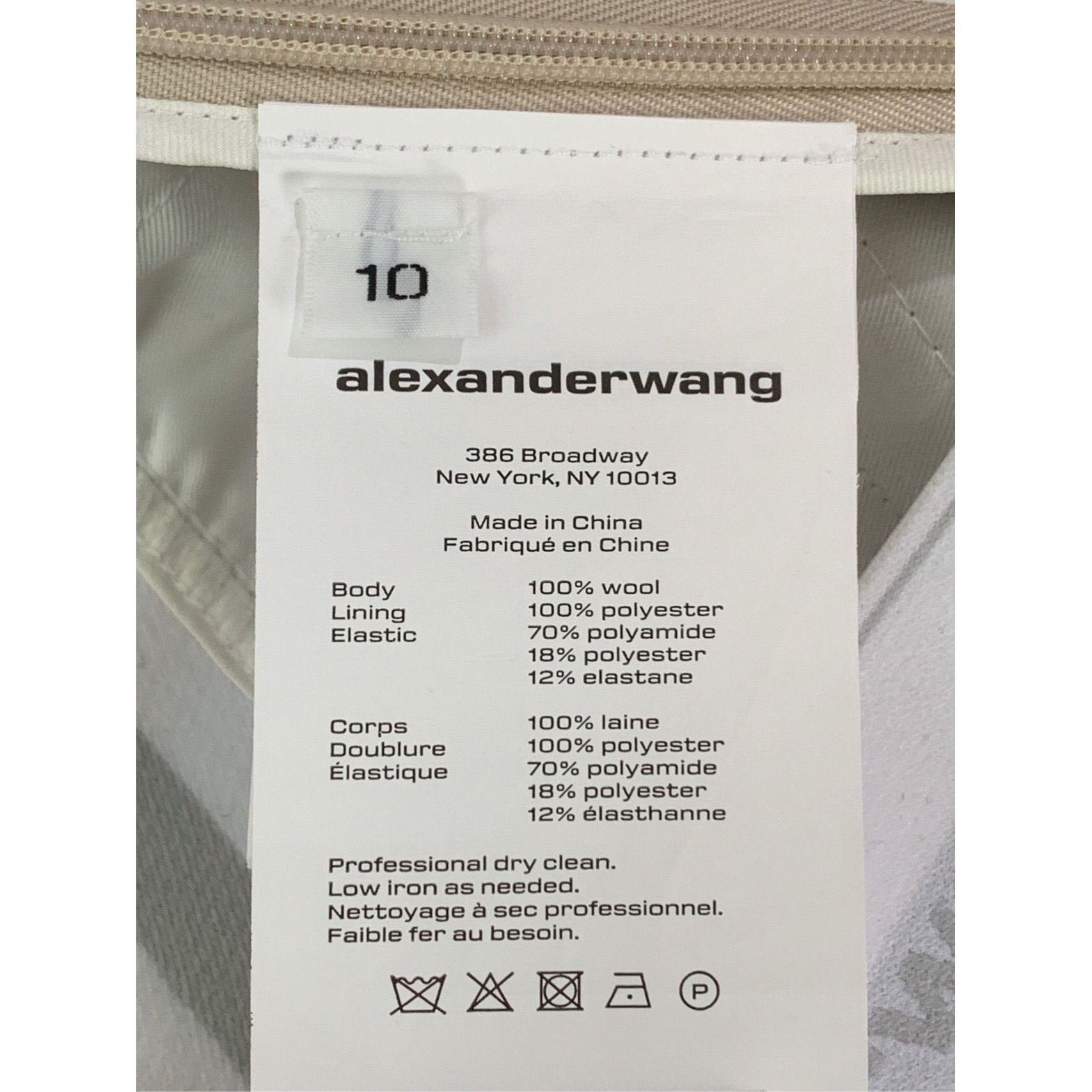 Alexander Wang Alexander Wang Beige High-Waisted Relaxed Fit Wool Blend Sho Size 32" / US 10 / IT 46 - 6 Thumbnail