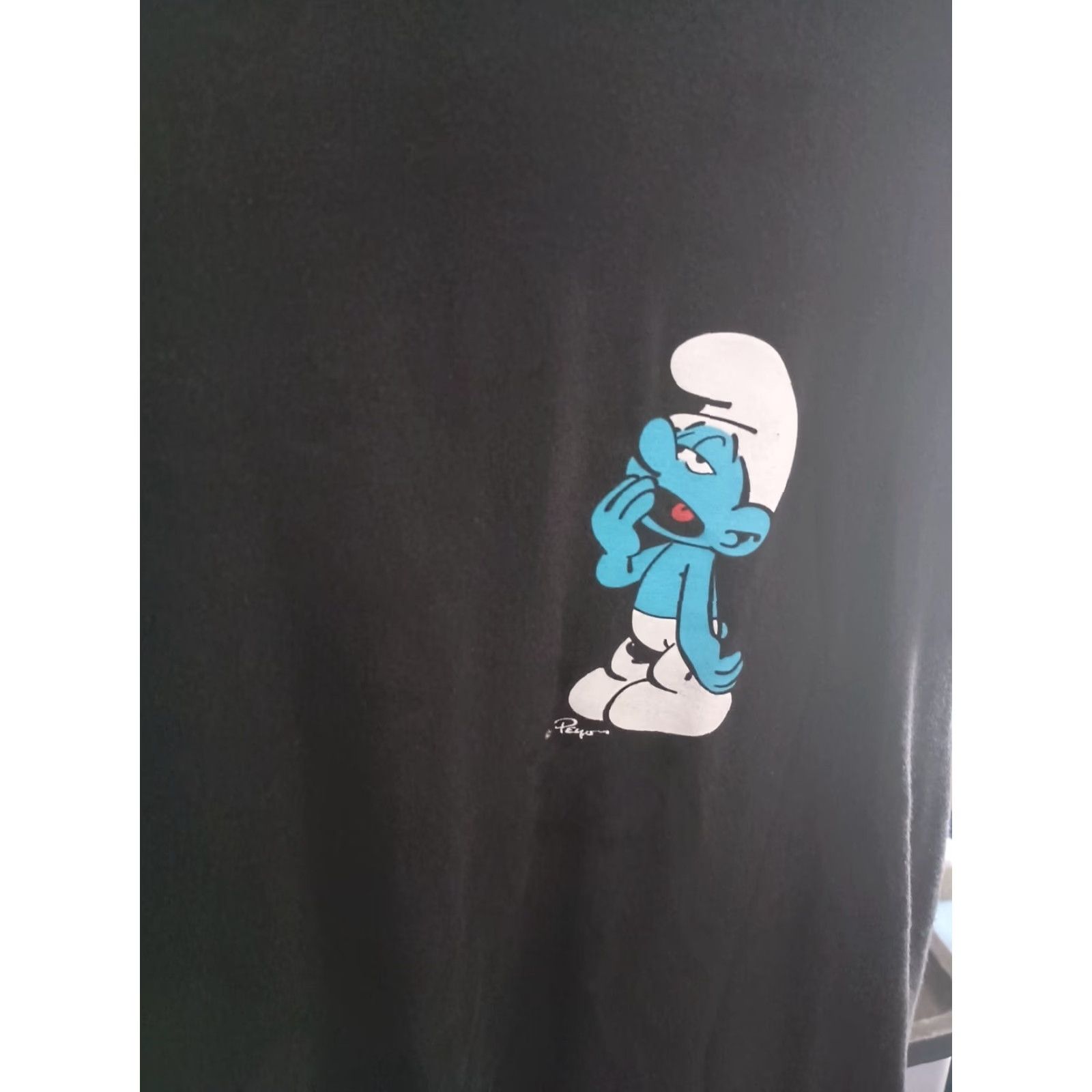 Vintage VINTAGE The Smurfs T-Shirt Men M Black Sleepy Pale Distressed 80s Cartoon Mushroom Toadstool Smurfs Shirt Mens Size US M / EU 48-50 / 2 - 2 Thumbnail