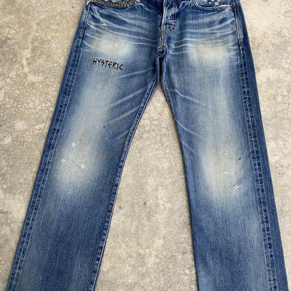 Hysteric Glamour 2000’s Hysteric Glamour Studded Distressed Selvedge Jeans Size US 31 - 6 Thumbnail