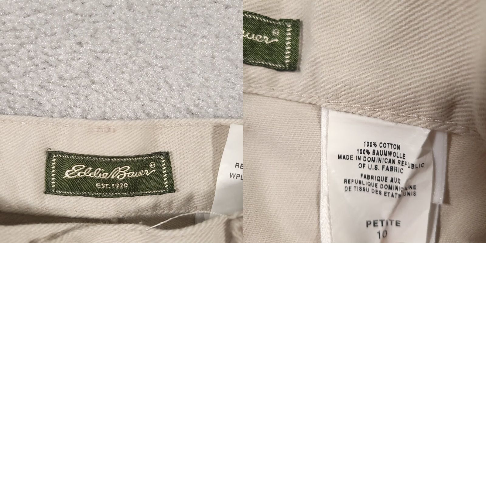 Eddie Bauer VINTAGE Eddie Bauer Capri Pants Women's 10P Petite Cropped Khaki Beige Tapered Inseam 23" Cropped Pockets Casual Mens Womens Girls Size 32" / US 10 / IT 46 - 9 Thumbnail