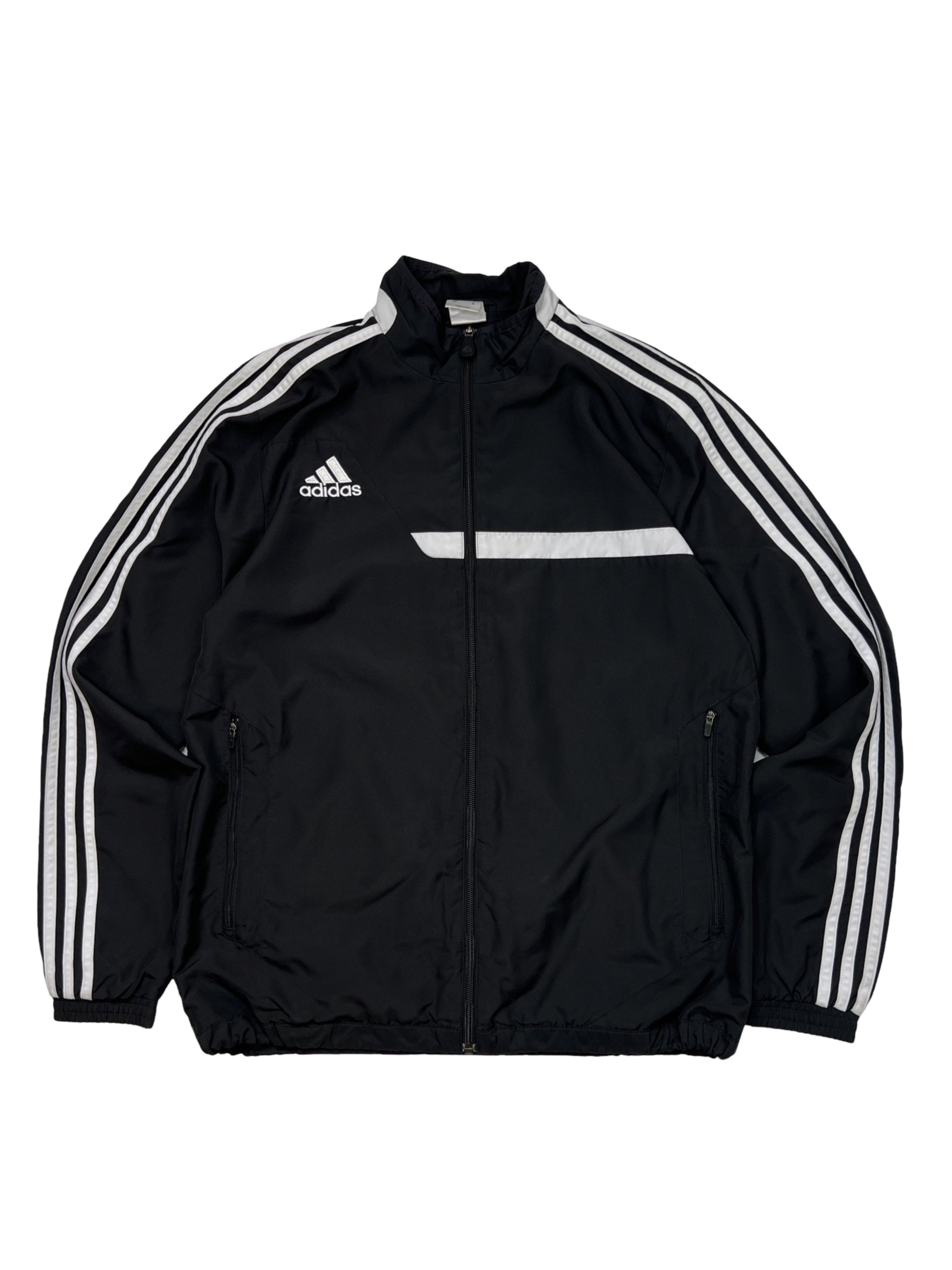 Adidas Adidas Striped Trefoil Track Top Jacket Black White Size S Size US S / EU 44-46 / 1 - 1 Thumbnail