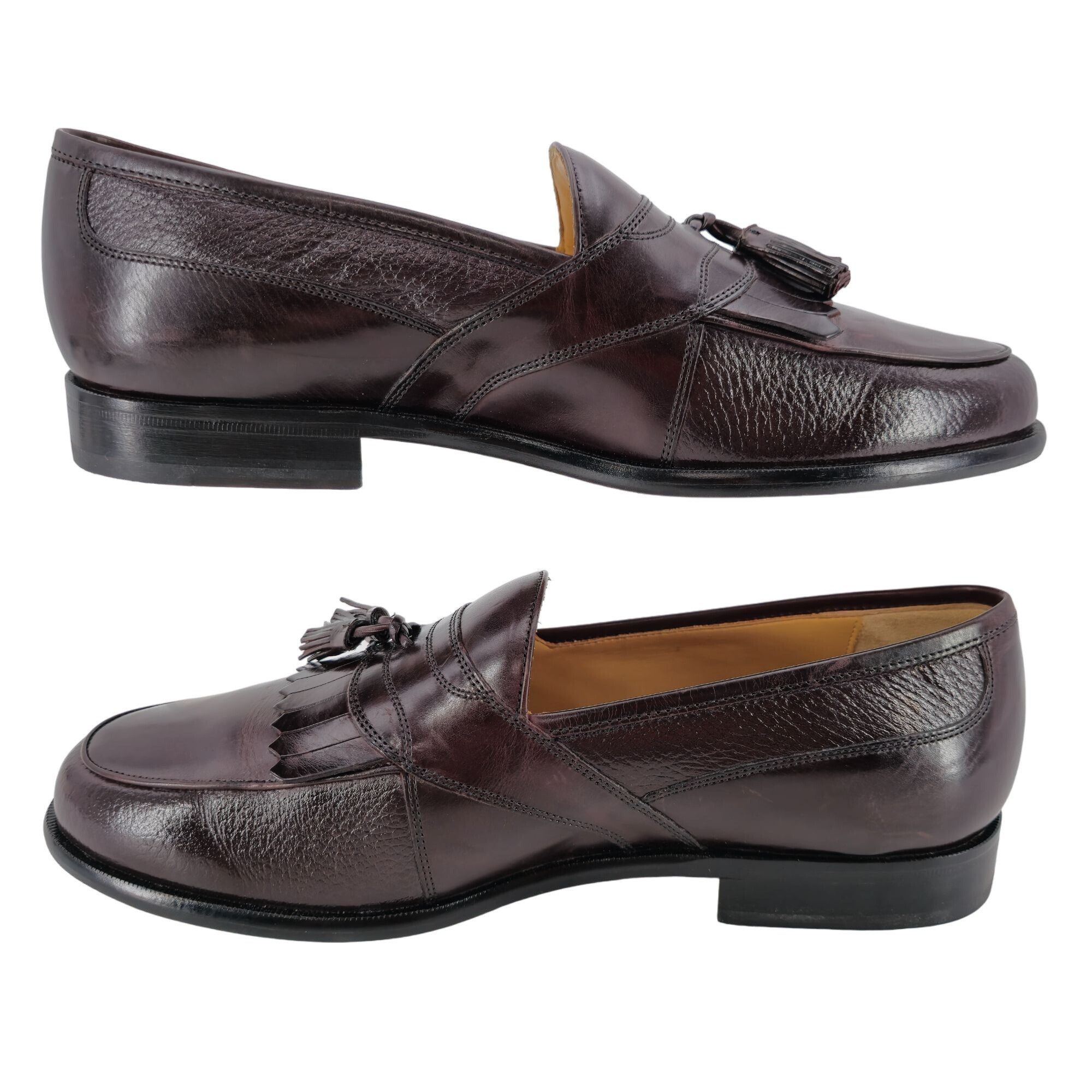 Johnston & Murphy Johnston & Murphy Mens Size 9.5 Wide Brown Deerskin Leather Size US 9.5 / EU 42-43 - 9 Thumbnail