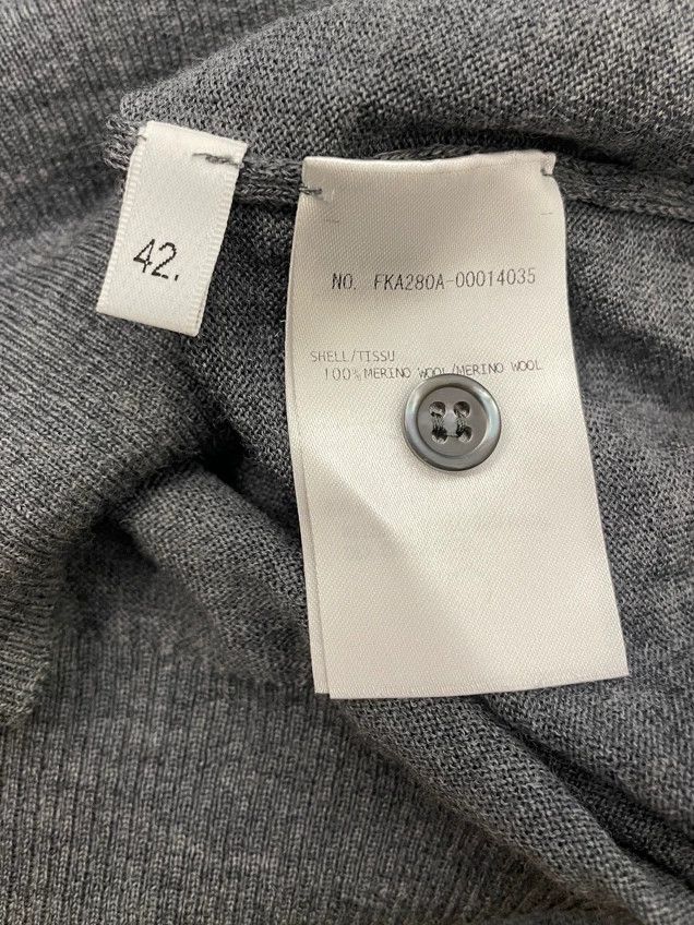 Thom Browne Thom browne Gray four-striped round-neck wool sweater 2504- Size US XS / EU 42 / 0 - 6 Thumbnail