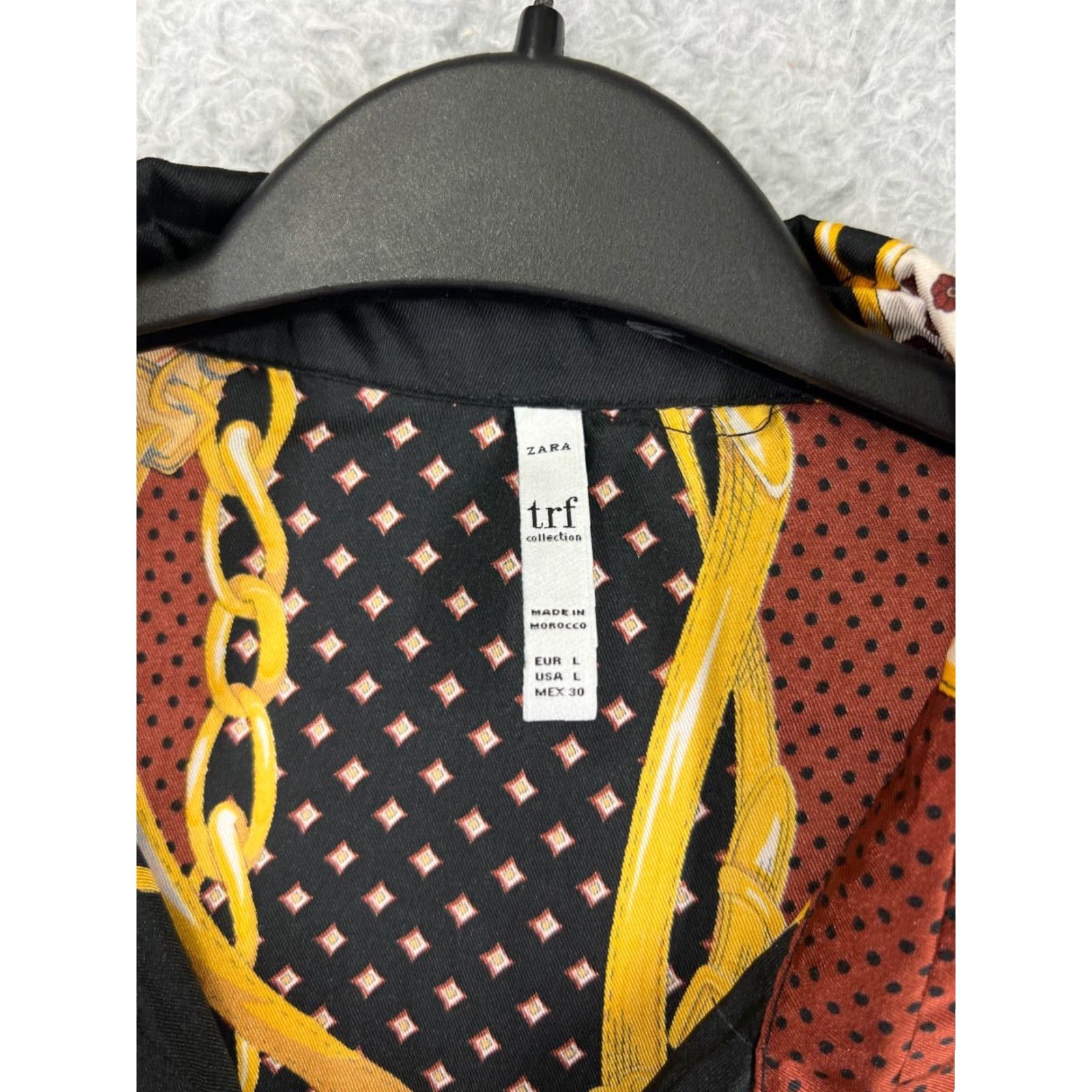 Zara Zara Shirt Womens Large Black Stripe Button-Up Collared Team Basic All Seasons Logo Ruffle 90s? Wait. Size L / US 10 / IT 46 - 3 Thumbnail