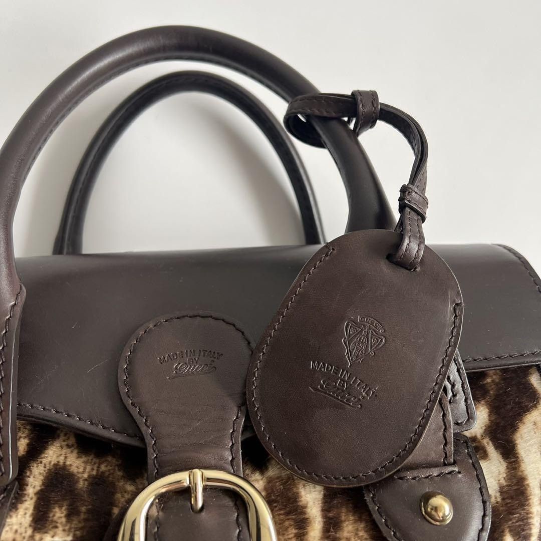 Gucci GUCCI HAIR CALF LEATHER BOSTON HAND BAG Size ONE SIZE - 2 Thumbnail
