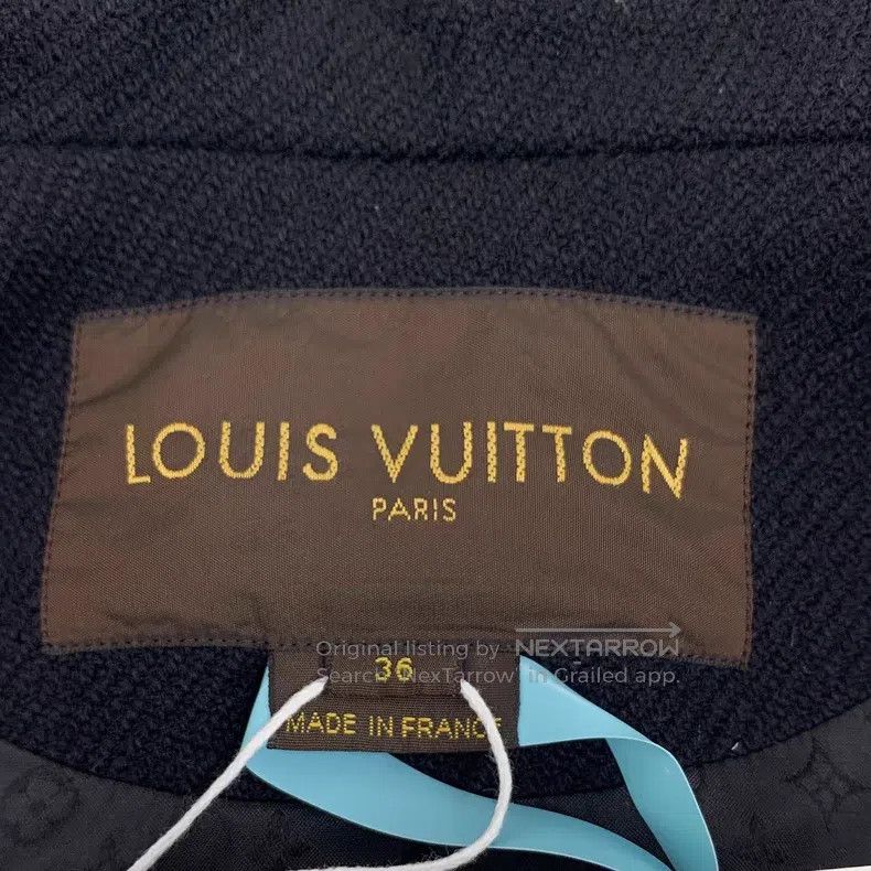 Louis Vuitton Louis Vuitton Black Wool Lapel Long Sleeve Coat Size XS / US 0-2 / IT 36-38 - 5 Thumbnail