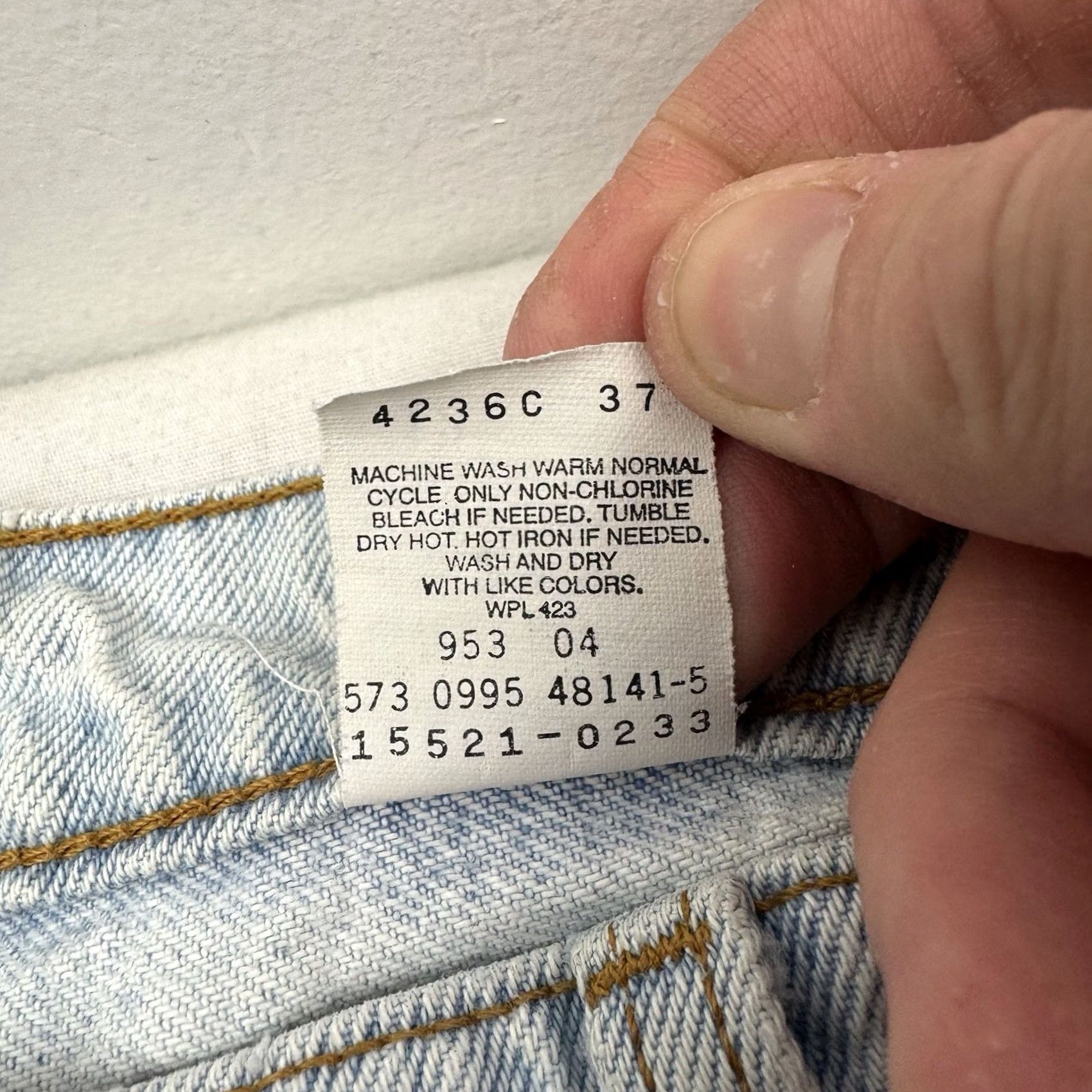 Levi's VINTAGE Levis 521 Jeans Womens 12 MED Tapered High Waist Hipster 90s USA Size 34" / US 12 / IT 48 - 4 Thumbnail