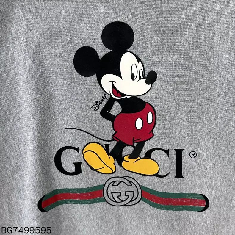 Solano Mickey Mouse Print Gray Hoody
