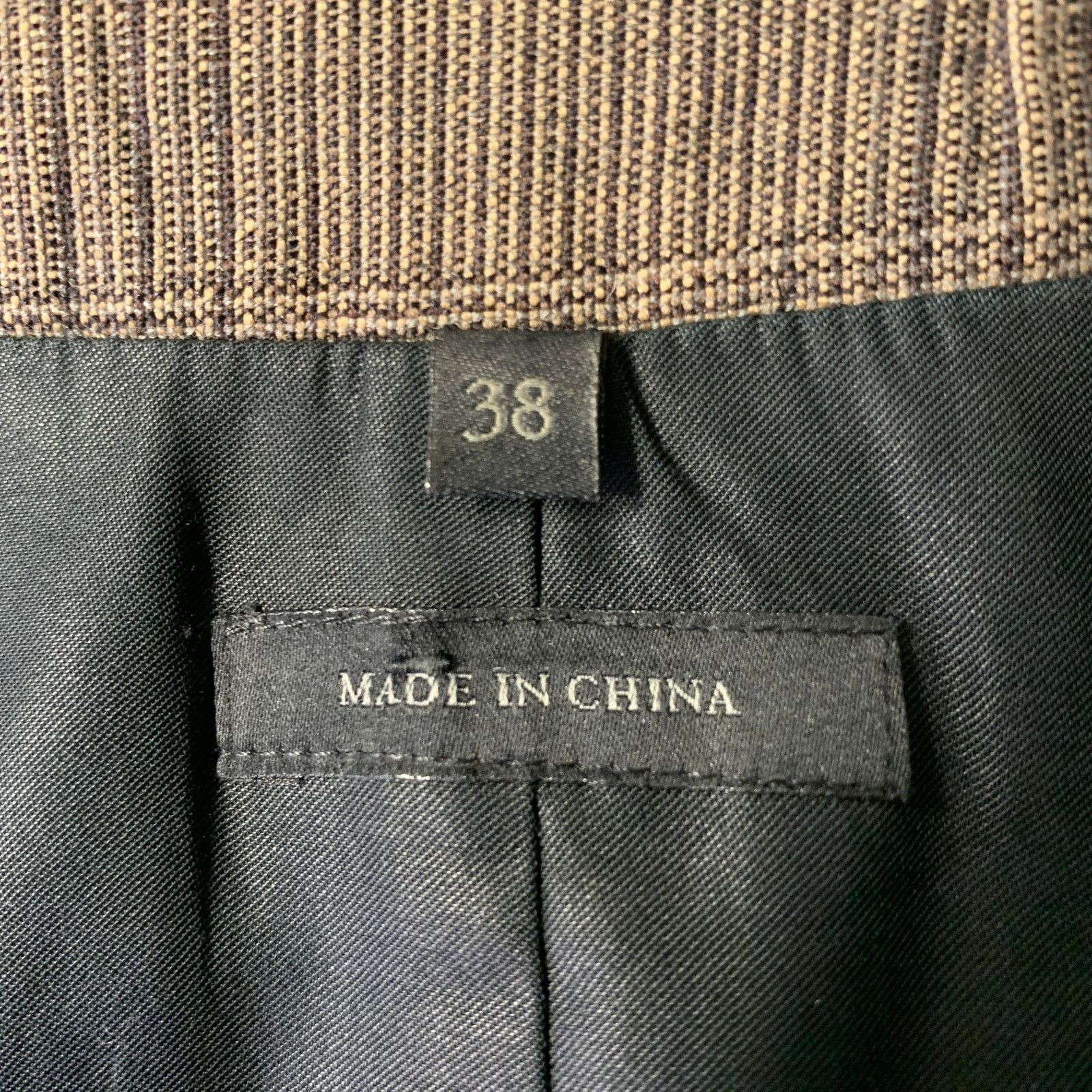 Other DIRTY ENGLIGH Size S Brown Tan Glen Check Wool Spandex Vest Size 38S - 7 Thumbnail