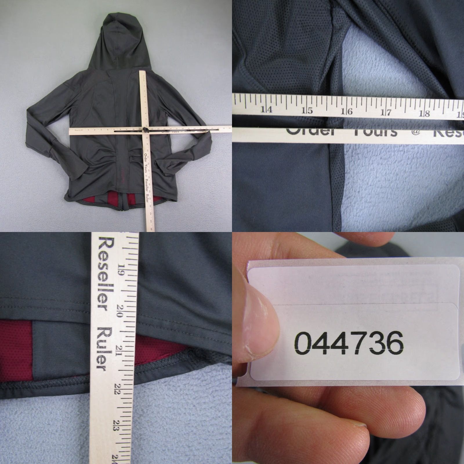 Vintage VINTAGE HYLETE Hoodie Womens Small Gray Full Zip Jacket Thumbholes Athletic Workout Gym Size S / US 4 / IT 40 - 8 Thumbnail