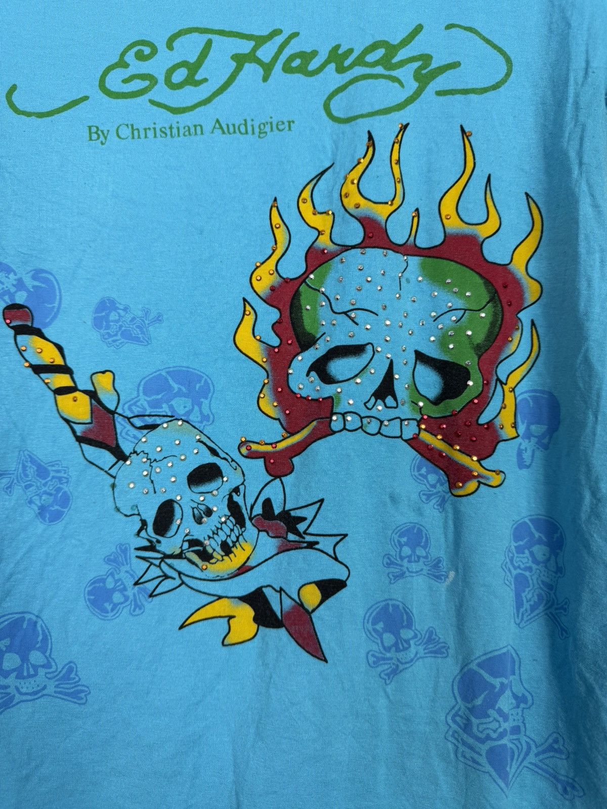 Ed Hardy Ed Hardy By Christian Audigier Vintage Skulls T-Shirt Y2K Size XS / US 0-2 / IT 36-38 - 2 Thumbnail