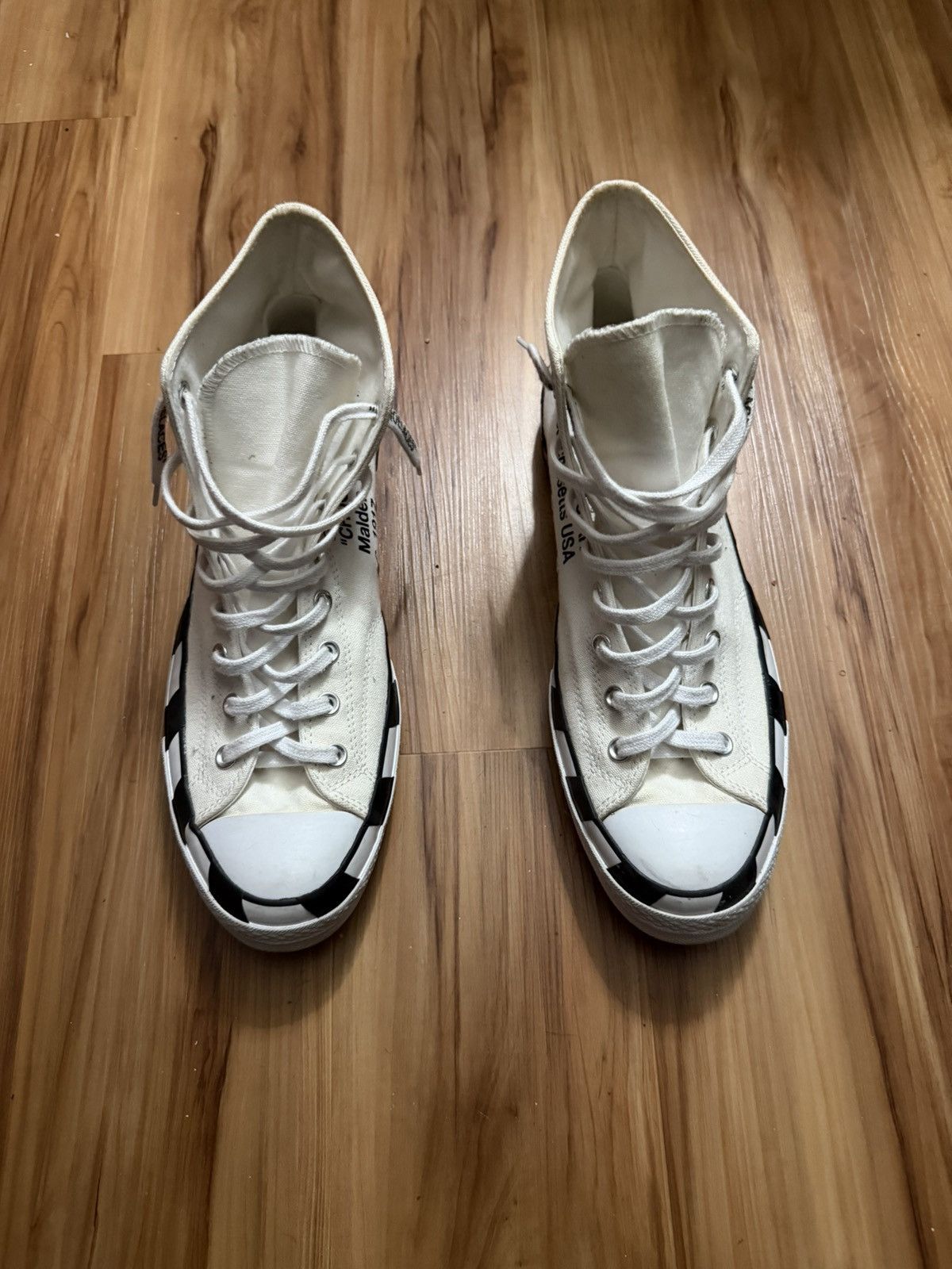 Converse × Off-White Off White x Converse Chuck 70 ‘White’ Size US 13 / EU 46 - 3 Thumbnail