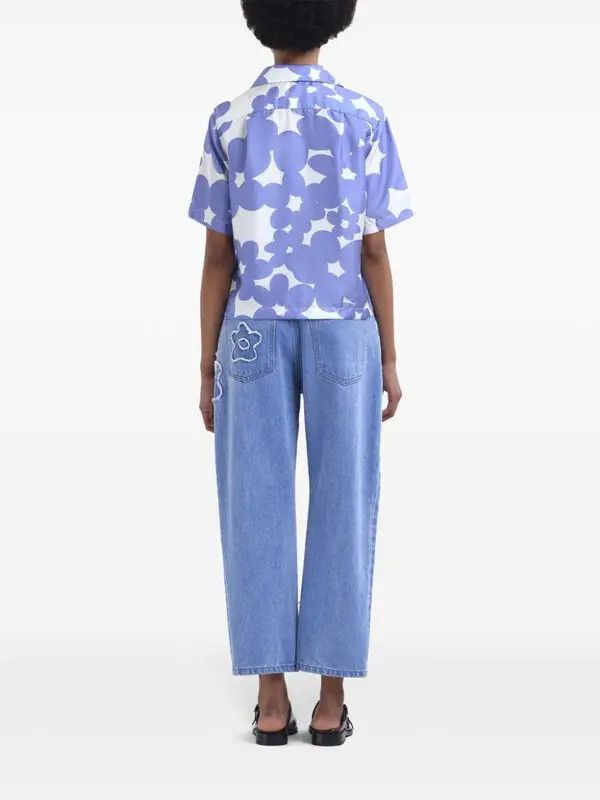 Marni o1w1db10426 Floral-Print Shirt in Purple Size S / US 4 / IT 40 - 4 Thumbnail